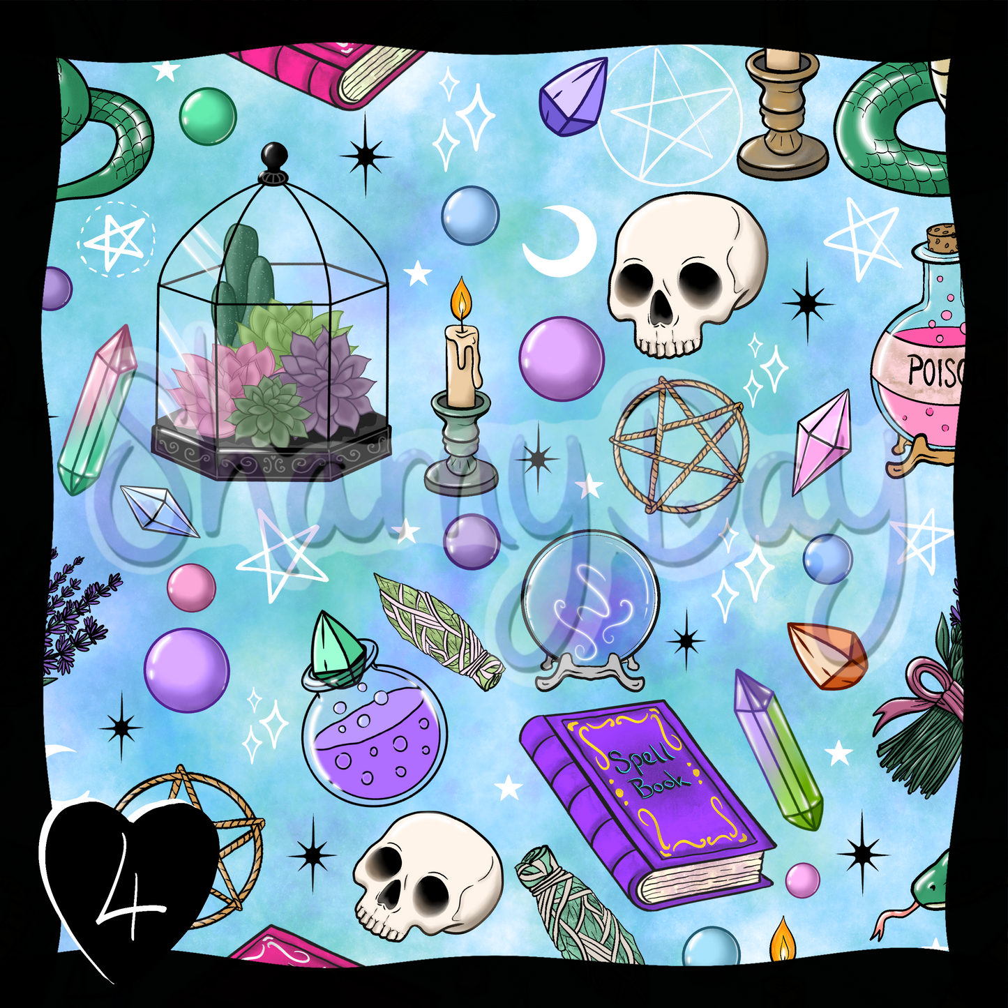 The Witch is In Exclusive Seamless Pattern