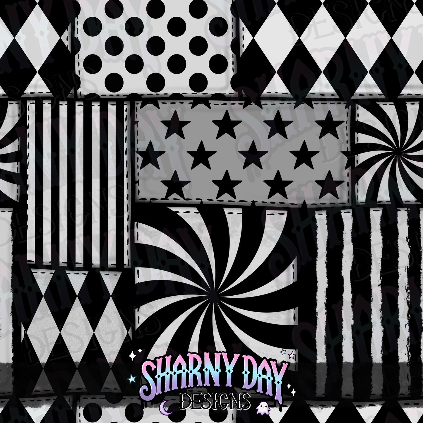 HEXTOBER - Circus Patchwork non-exclusive Seamless Pattern Design