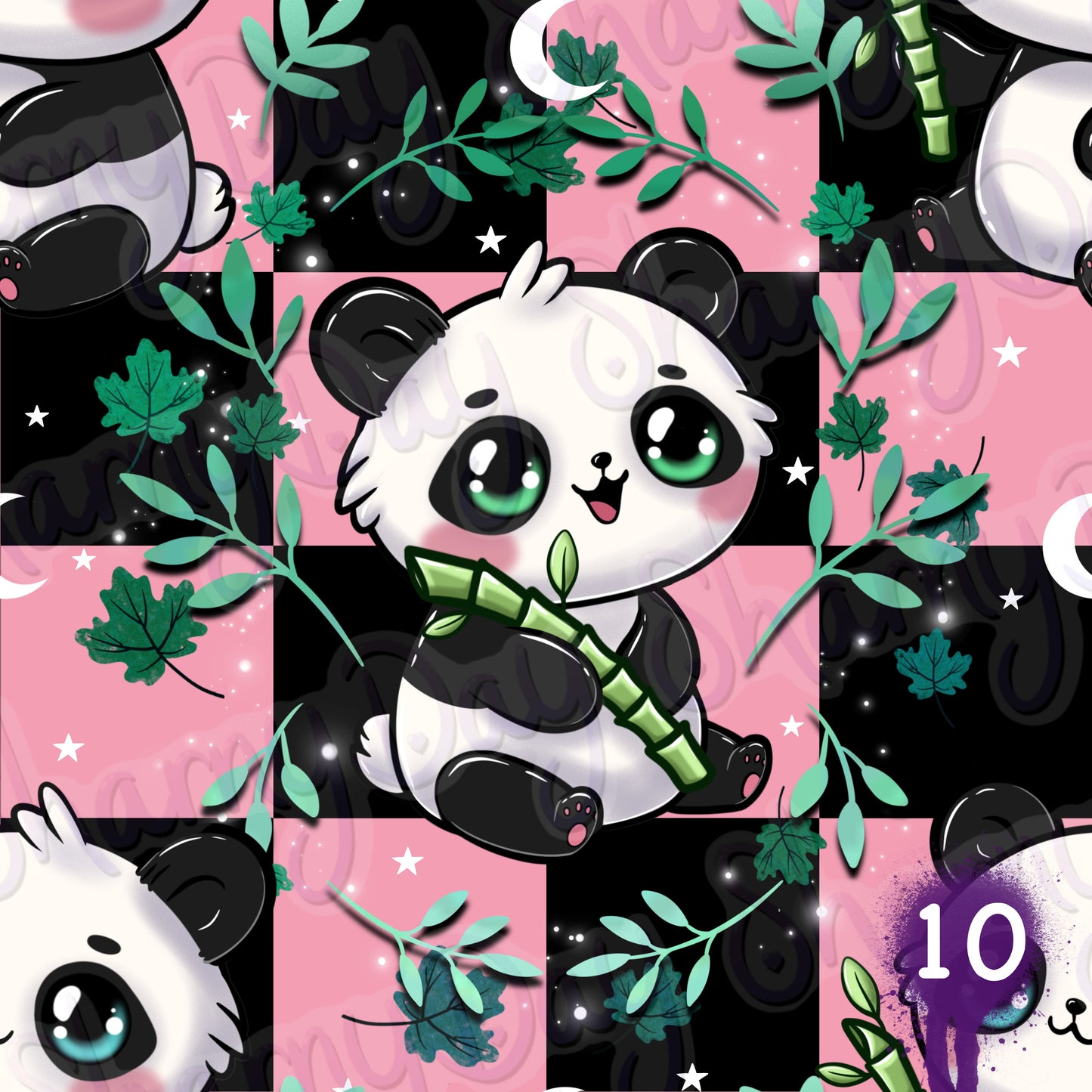 Kawaii Pandas Exclusive Seamless Pattern