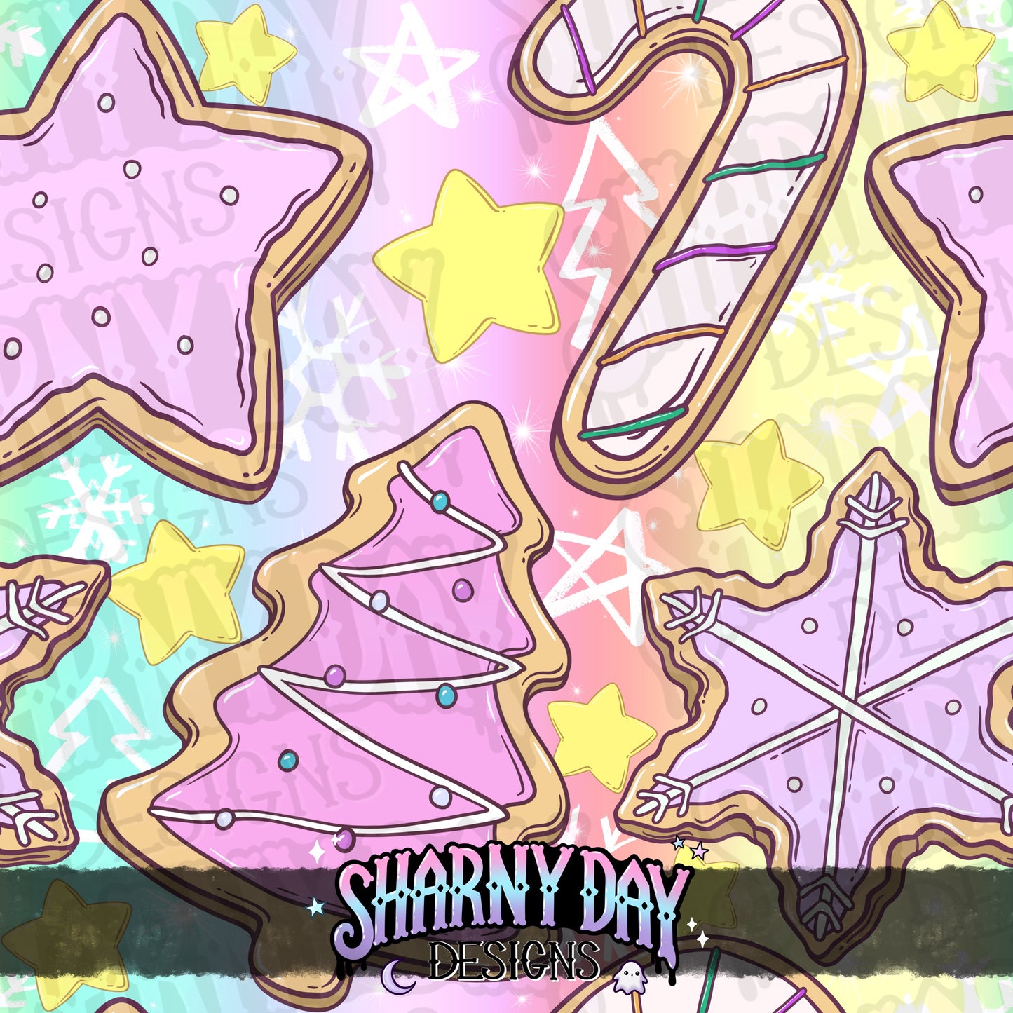 Winter Cookies Exclusive Seamless Pattern Design