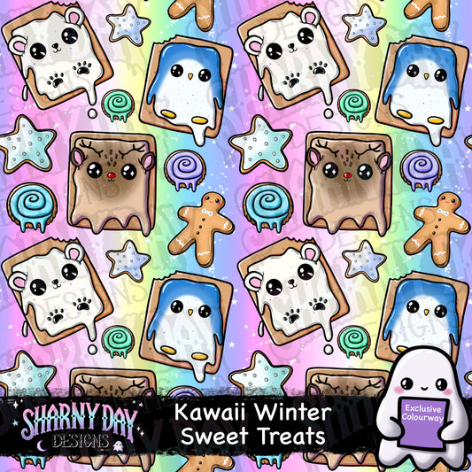 Kawaii Festive Sweet Treats Exclusive Seamless Pattern Desig
