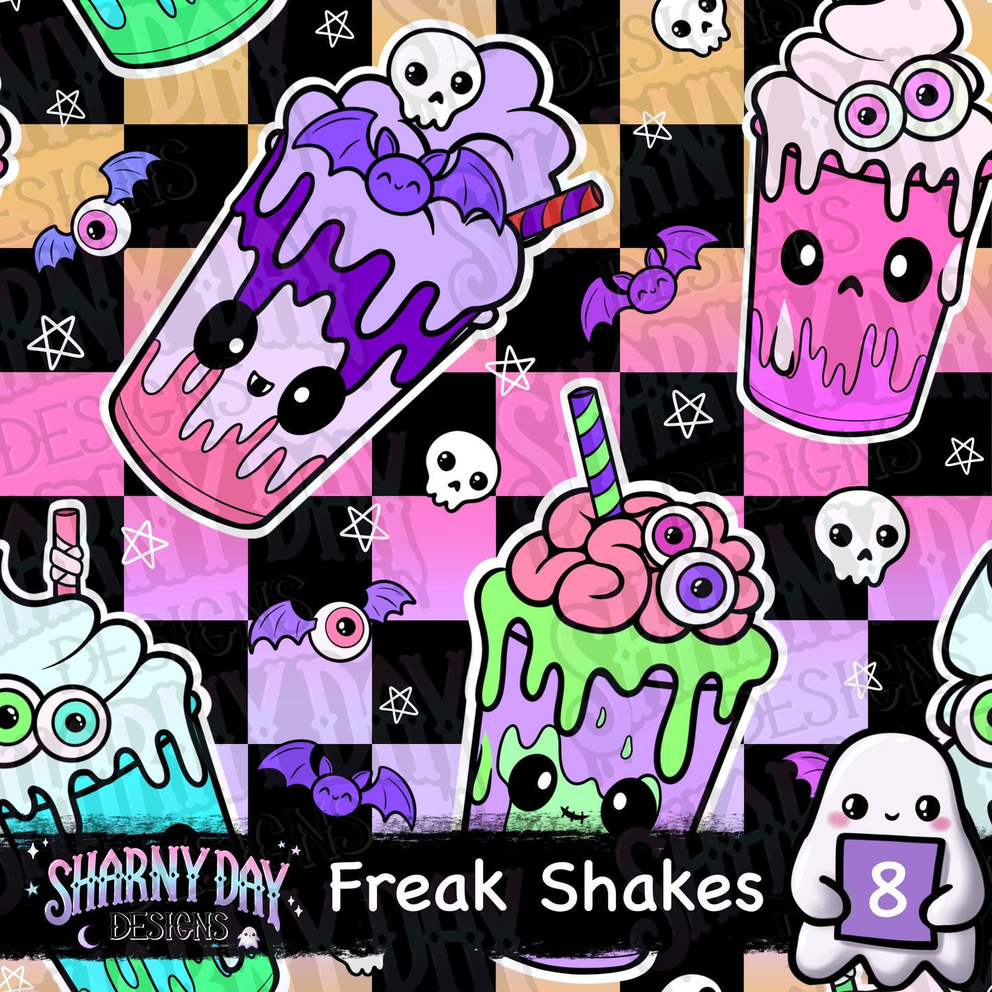 Freak Shakes Exclusive Seamless Pattern