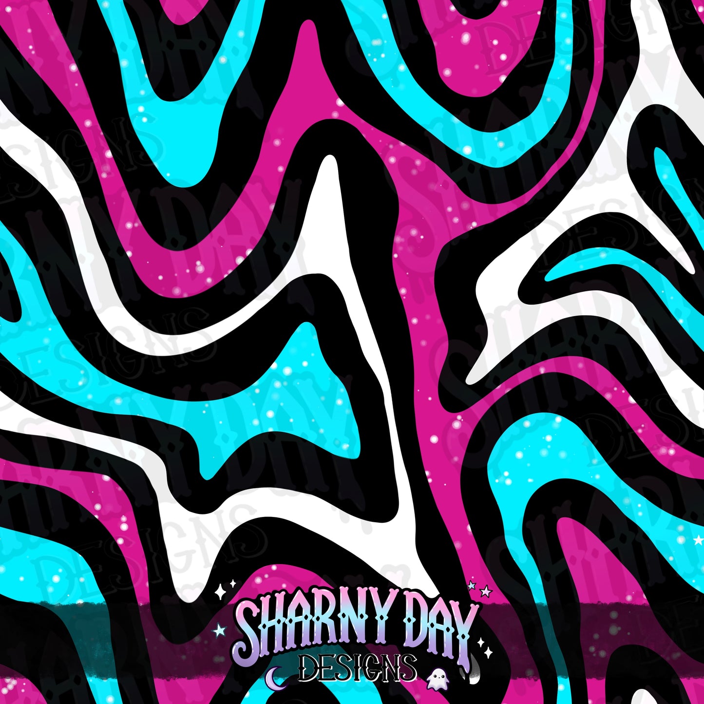 Retro Swirly Vibes Exclusive Seamless Pattern Design