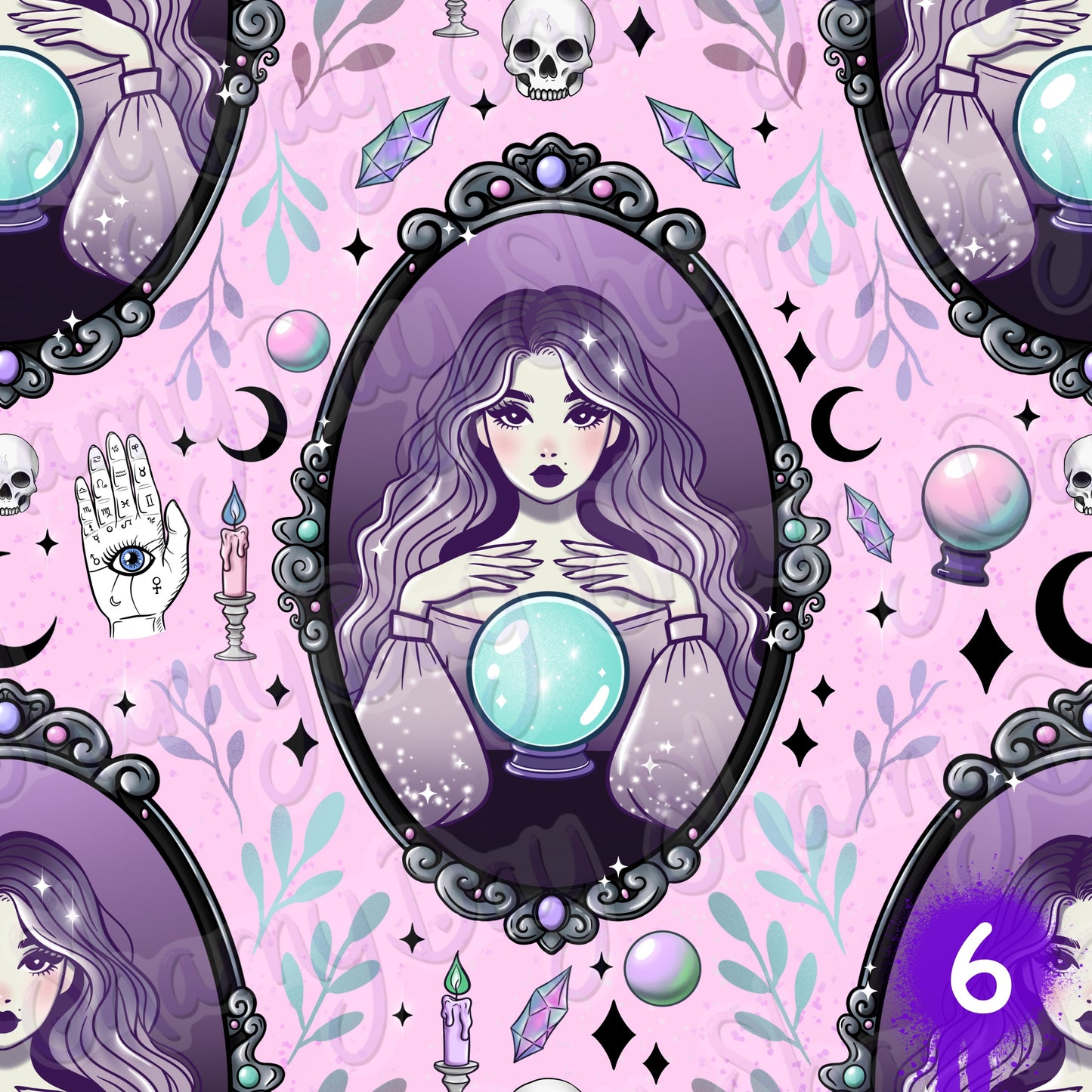 Fortune Teller Exclusive Seamless Pattern