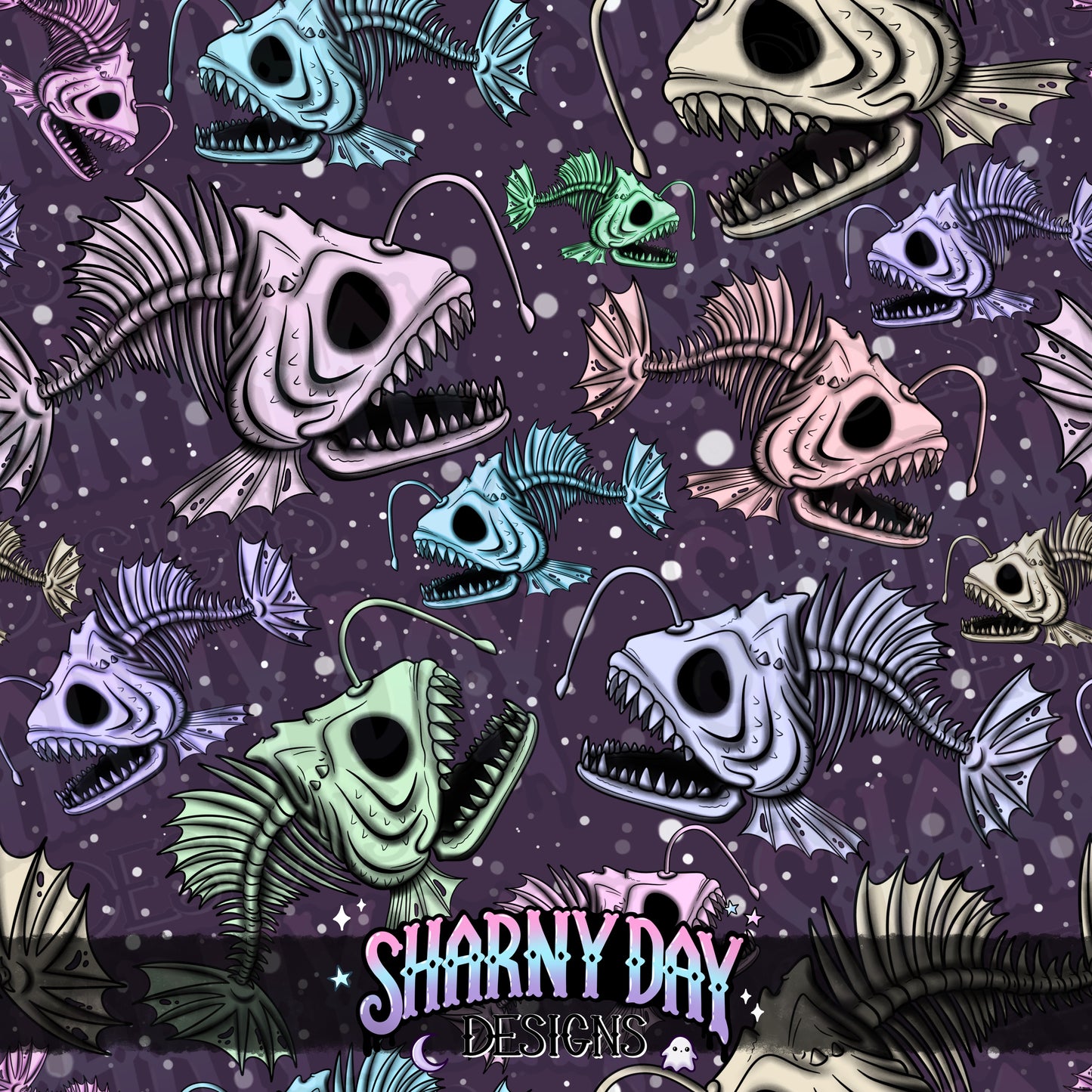 Angler Skelly Limited Seamless Pattern (2 available per colourway)