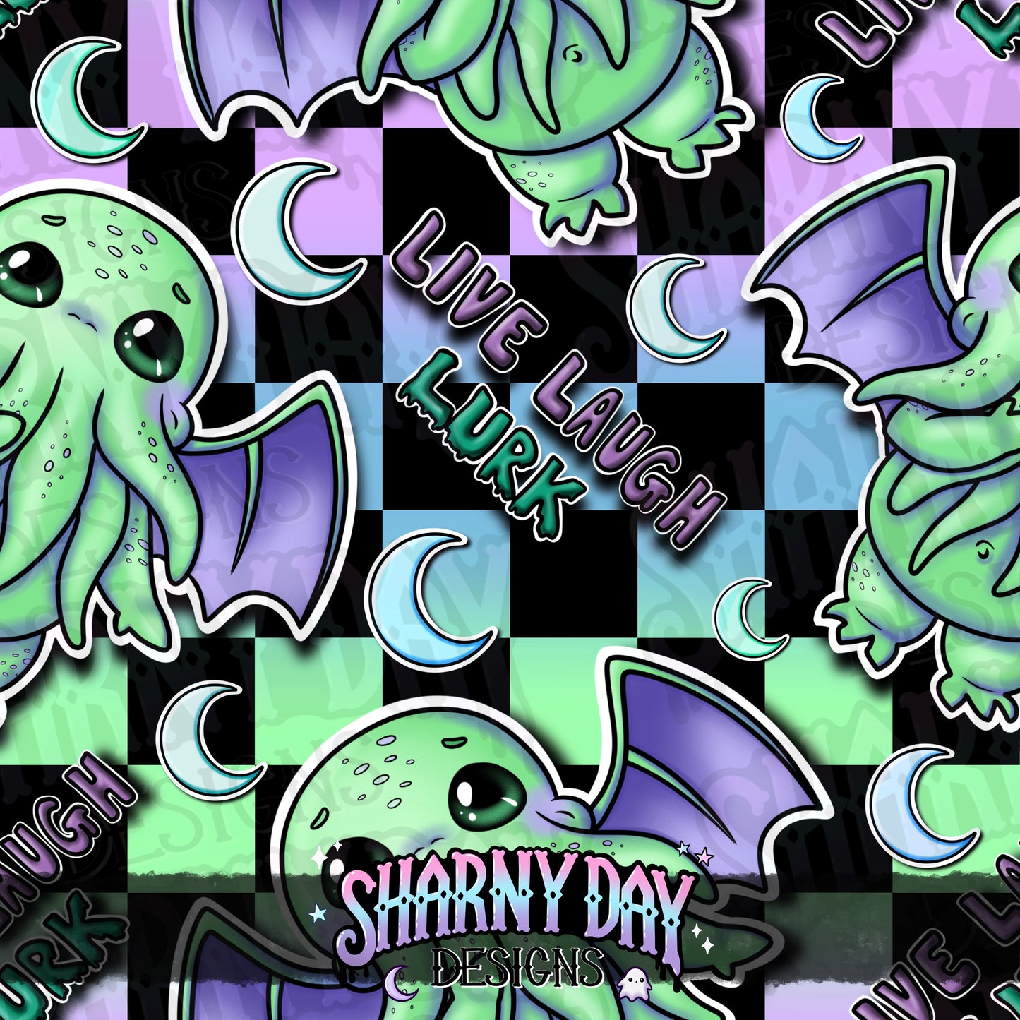 HEXTOBER - Eldritch Kawaii Cthulhu Limited Exclusive Seamless Pattern