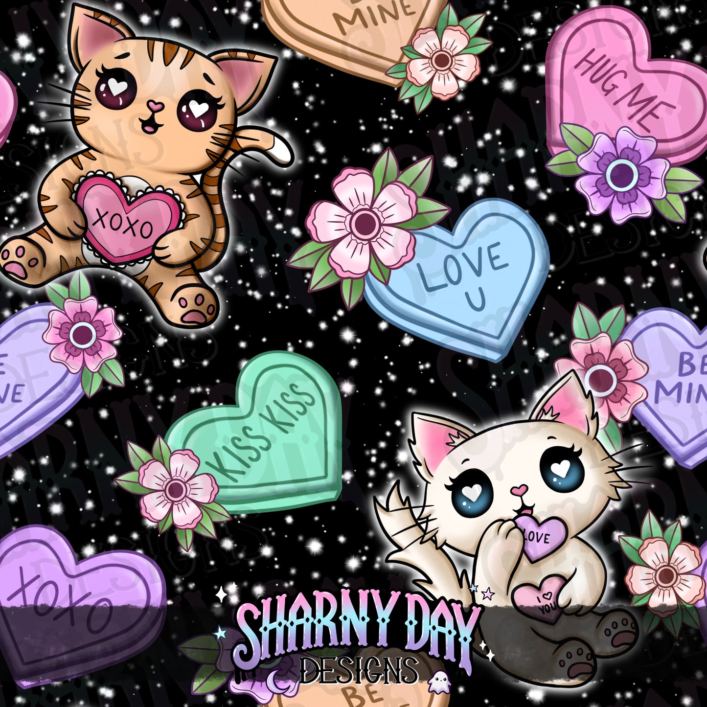 Kitty Sweethearts Exclusive Seamless Pattern Design