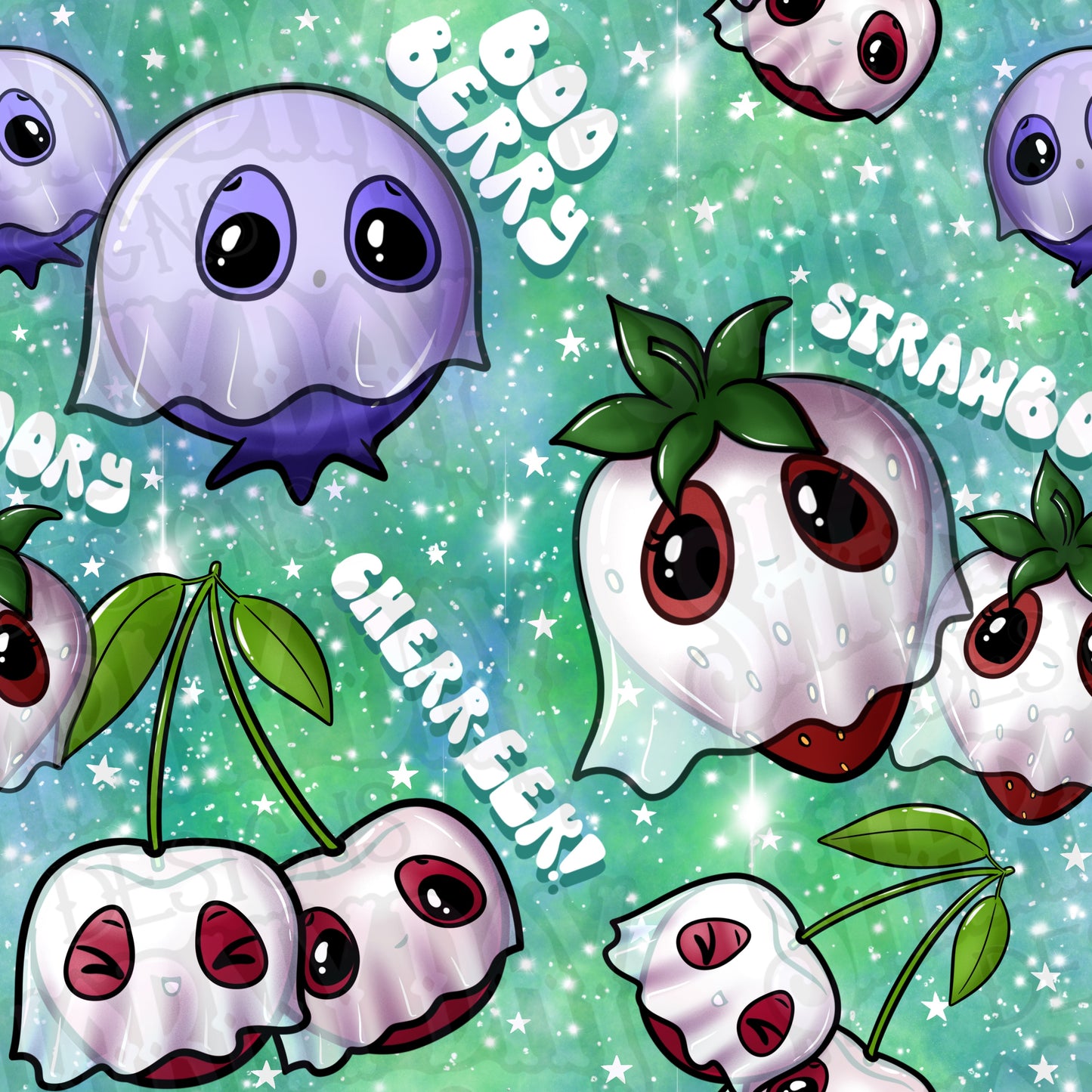 Fruity Boos Exclusive Seamless Pattern Design