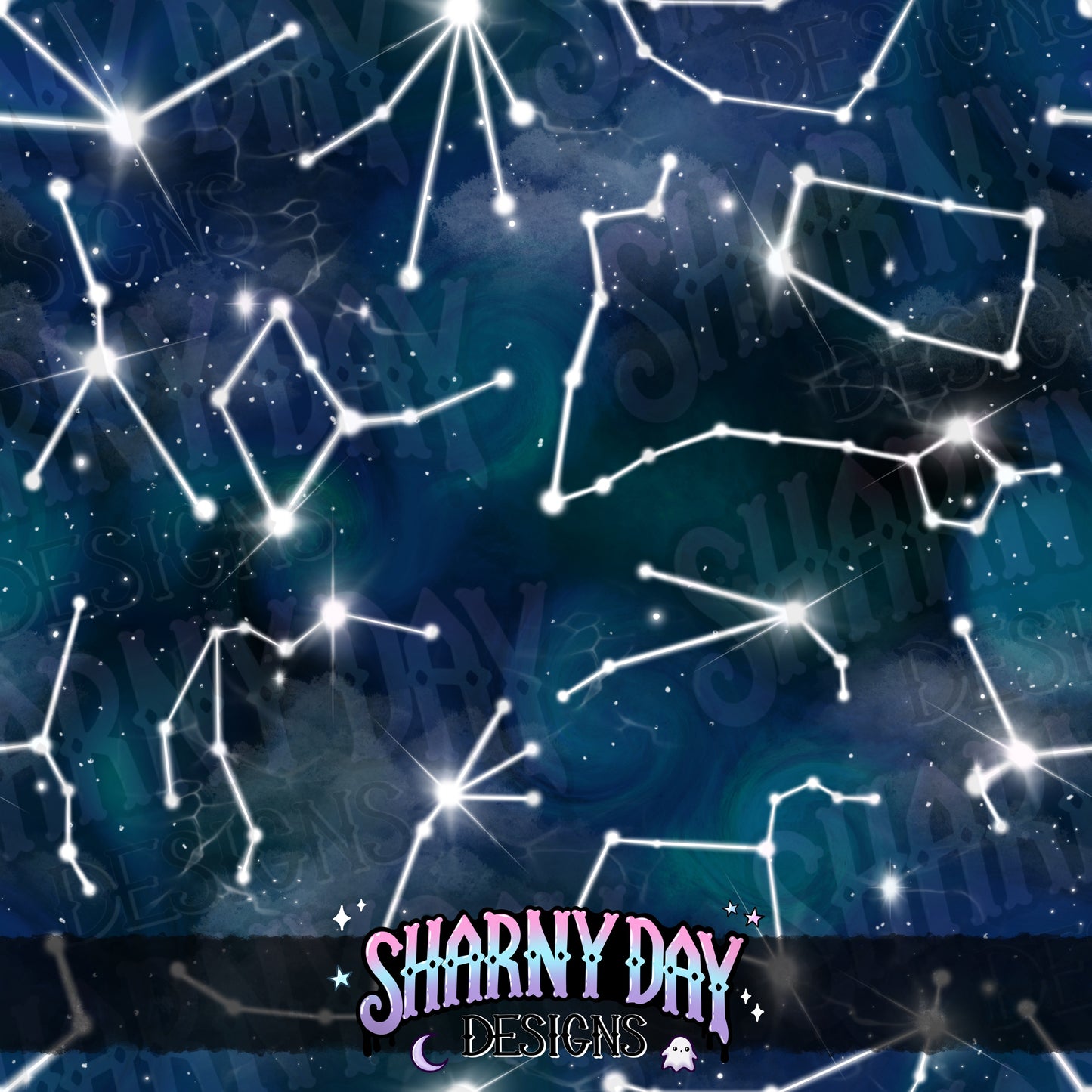 Zodiac Constellations Limited Exclusive Seamless Pattern