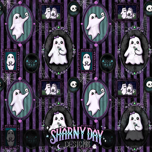 HEXTOBER - Ghostie Wall Hangings (portrait) - Exclusive Seamless Pattern Design