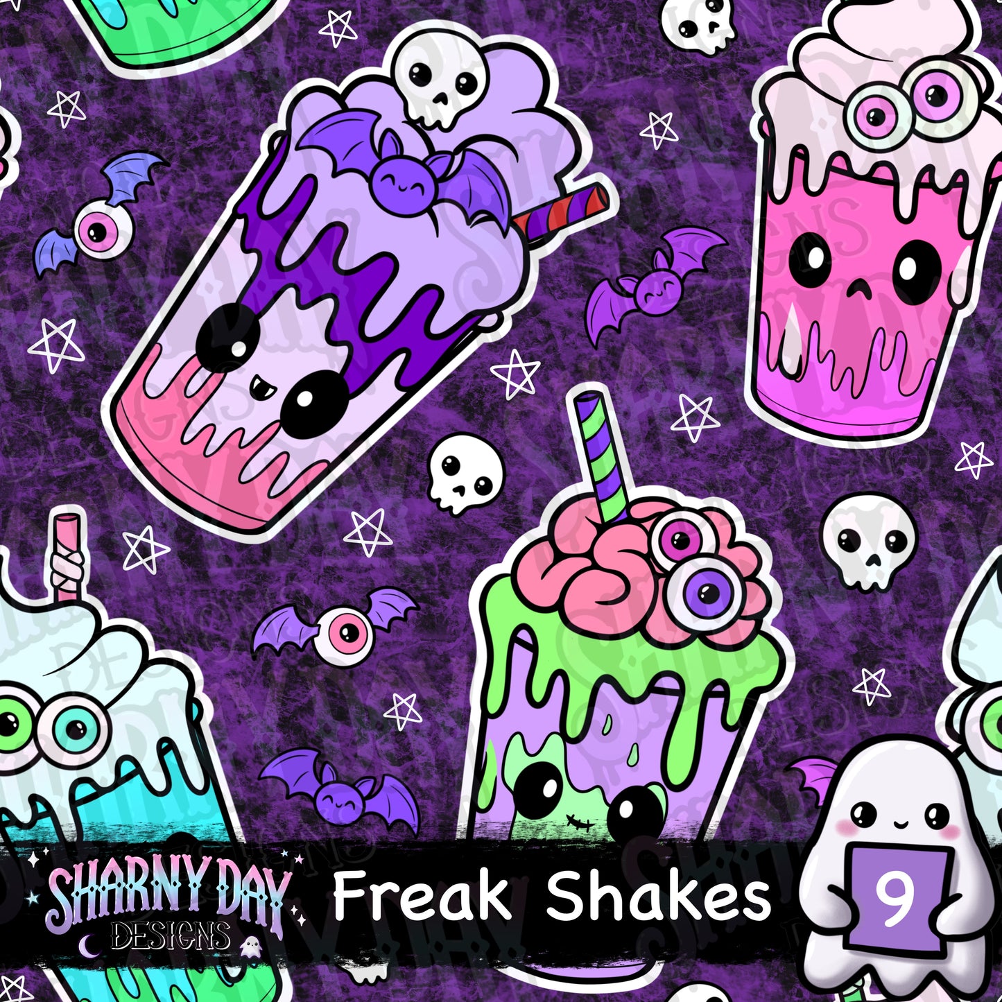 Freak Shakes Exclusive Seamless Pattern