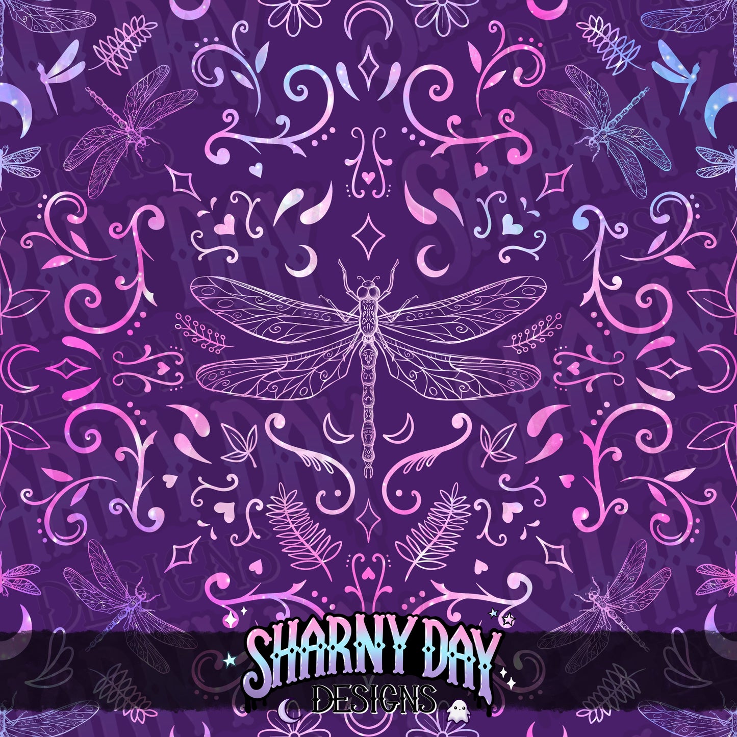 Dragonflies non-exclusive Seamless Pattern Design