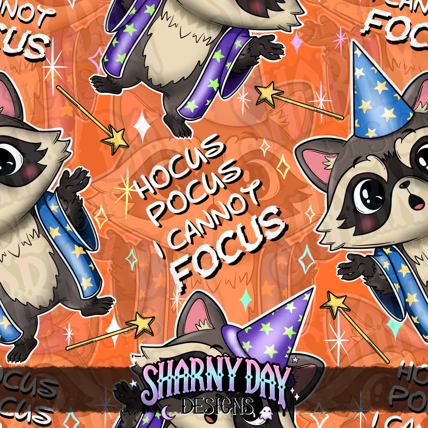 Hocus Pocus I Cannot Focus Exclusive Seamless Pattern Design