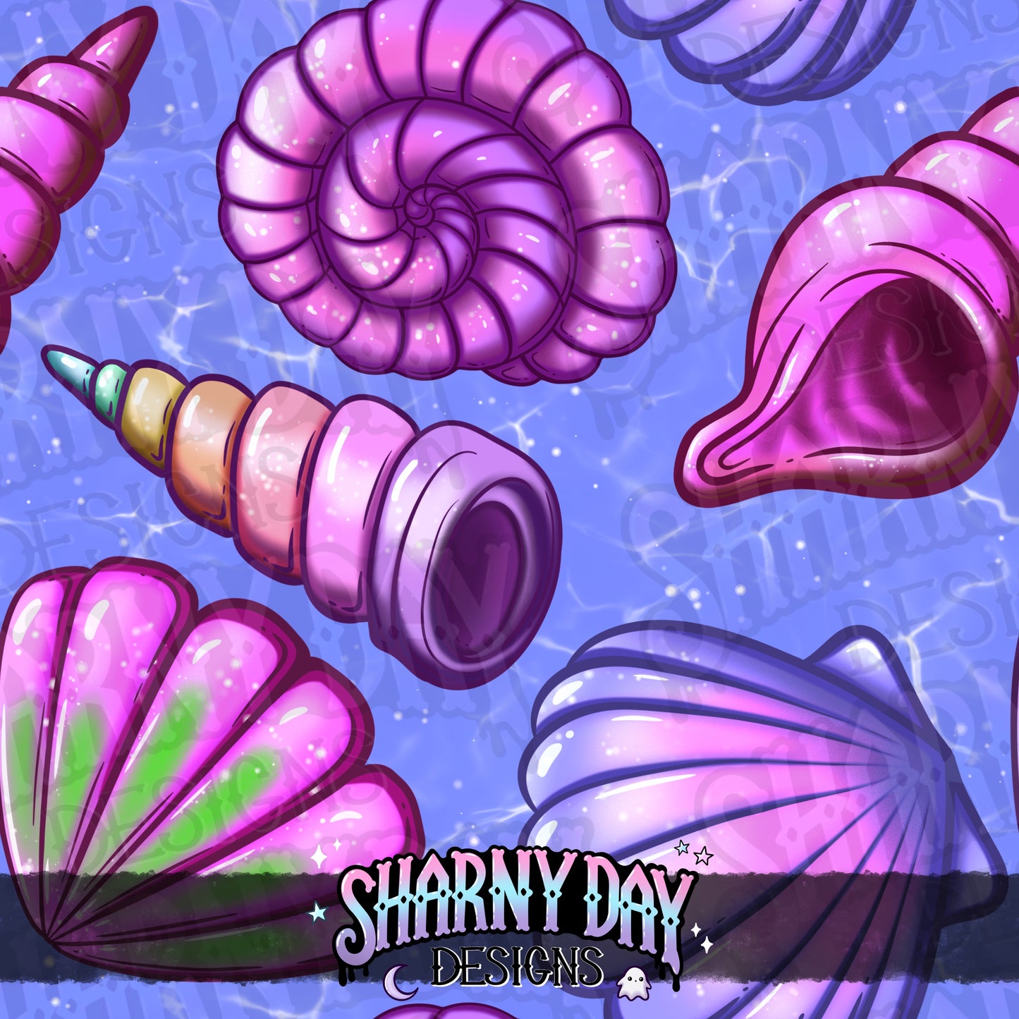 Summer Shells Limited Seamless Pattern