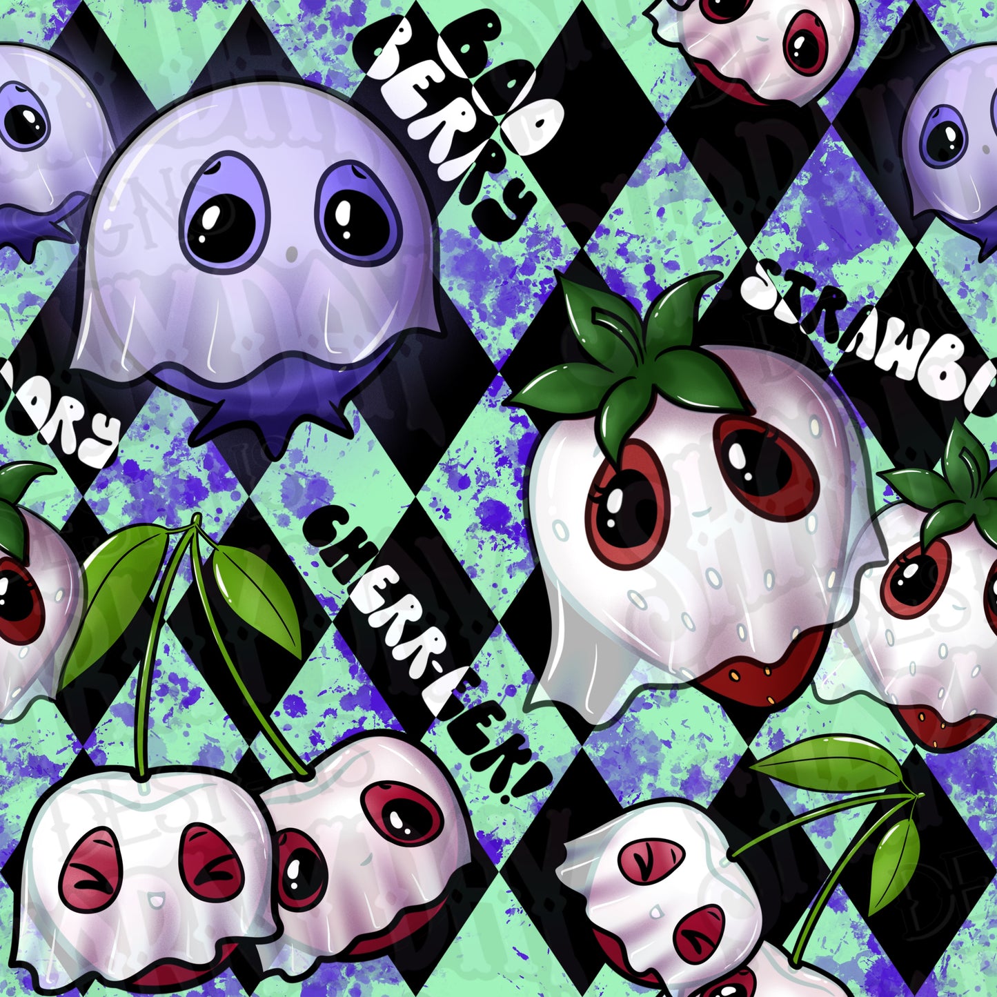 Fruity Boos Exclusive Seamless Pattern Design