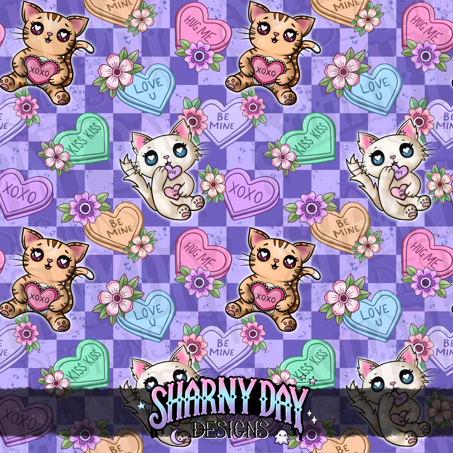 Kitty Sweethearts Exclusive Seamless Pattern Design