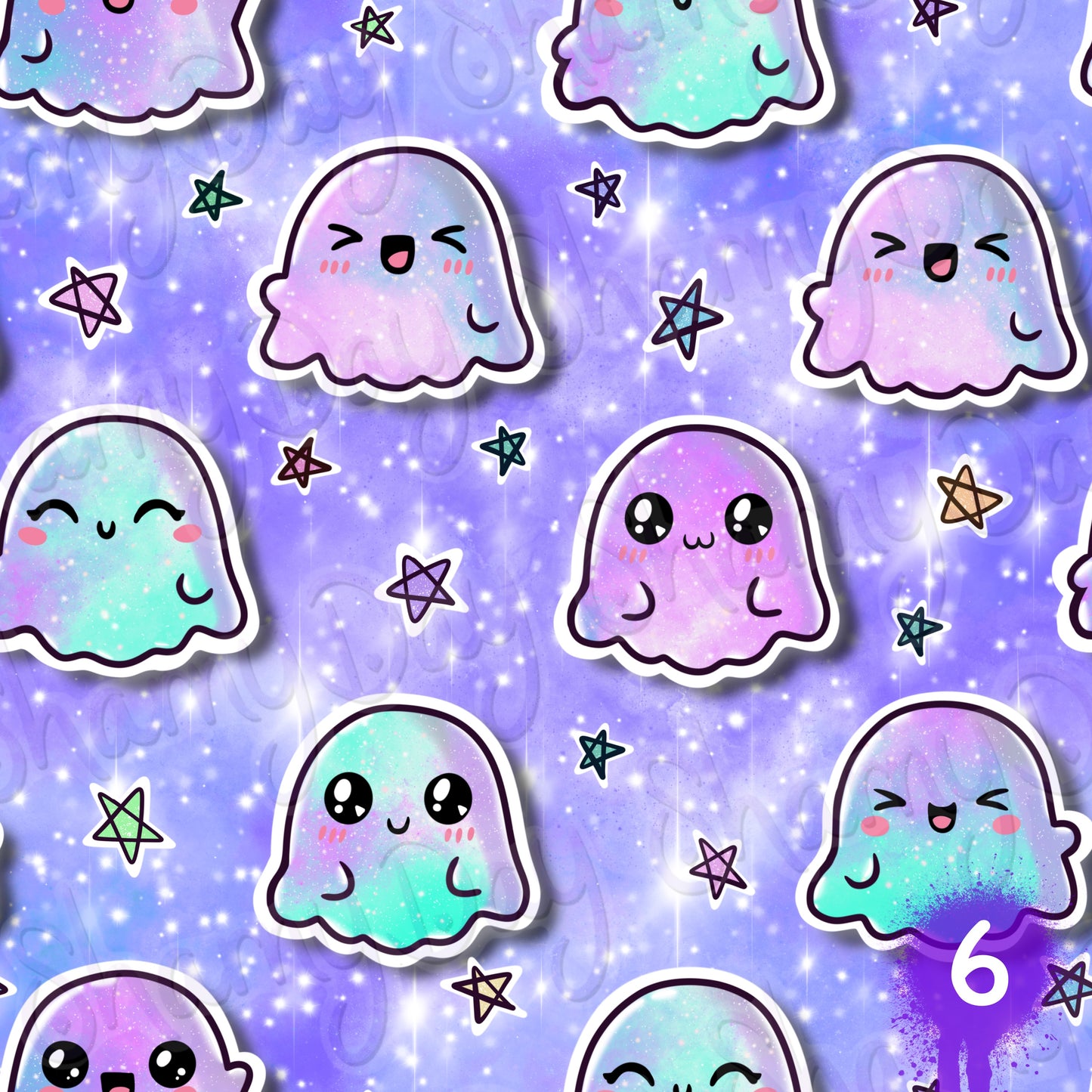 Galaxy Ghosts Exclusive Seamless Pattern