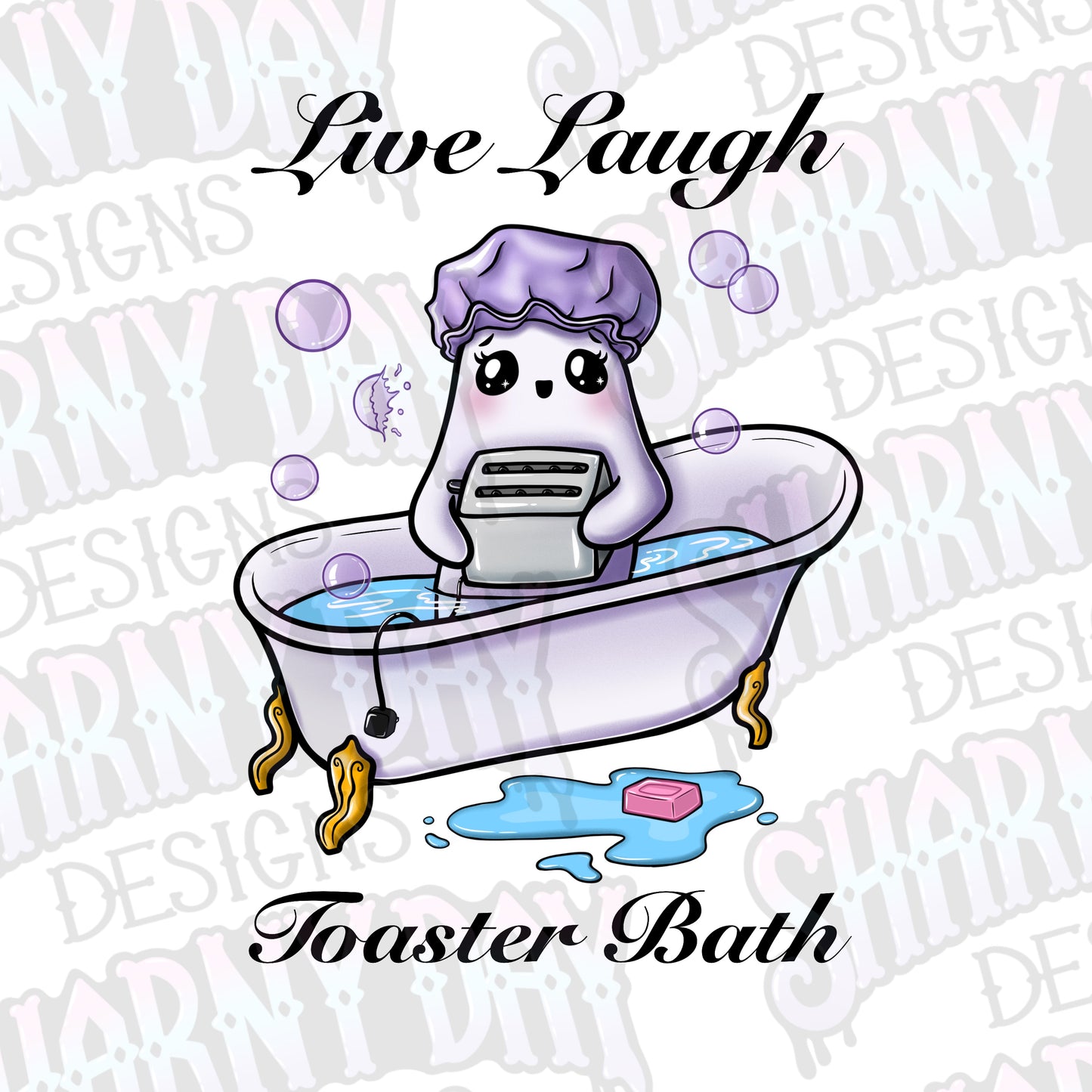 Live Laugh Toaster Bath non-exclusive PNG