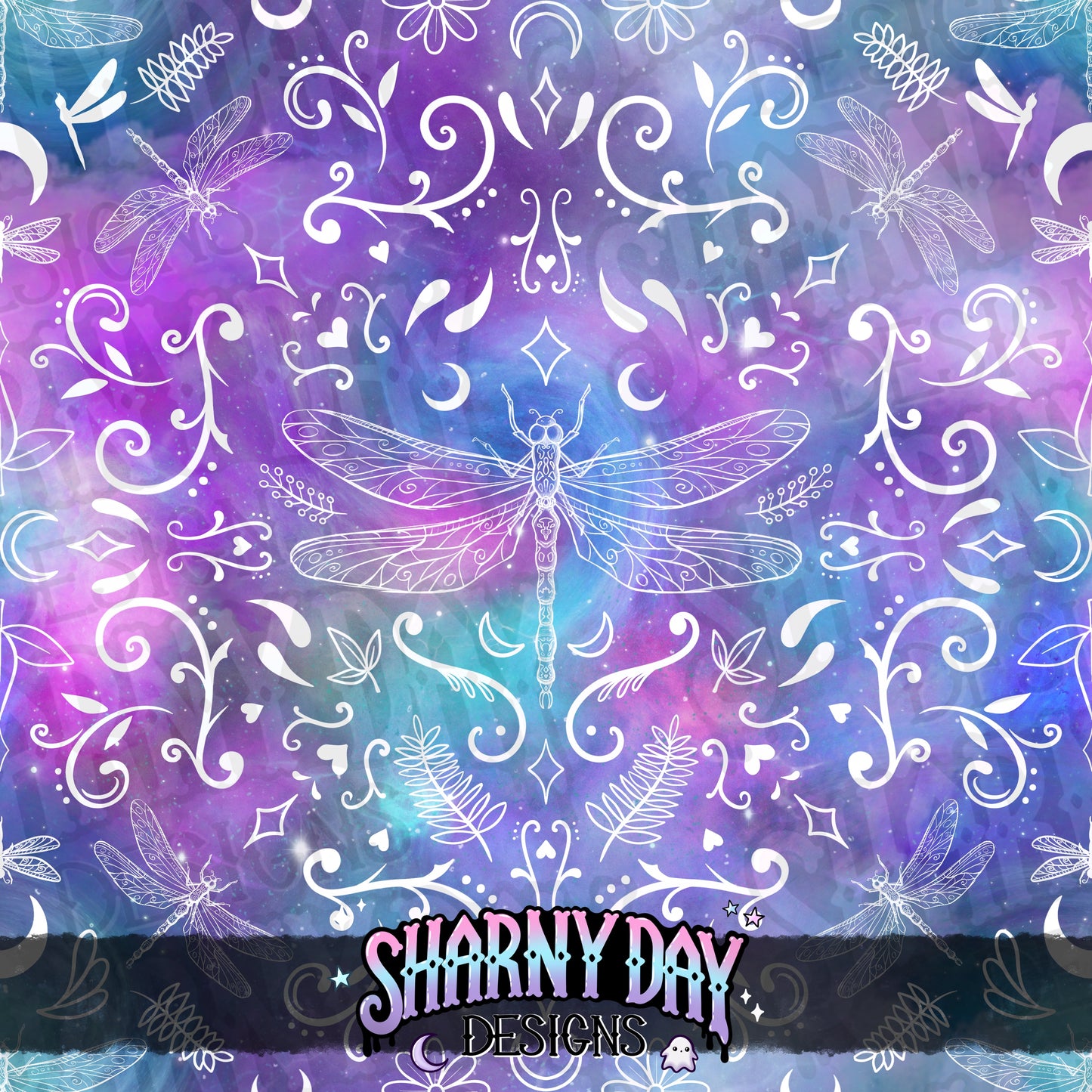 Dragonflies non-exclusive Seamless Pattern Design