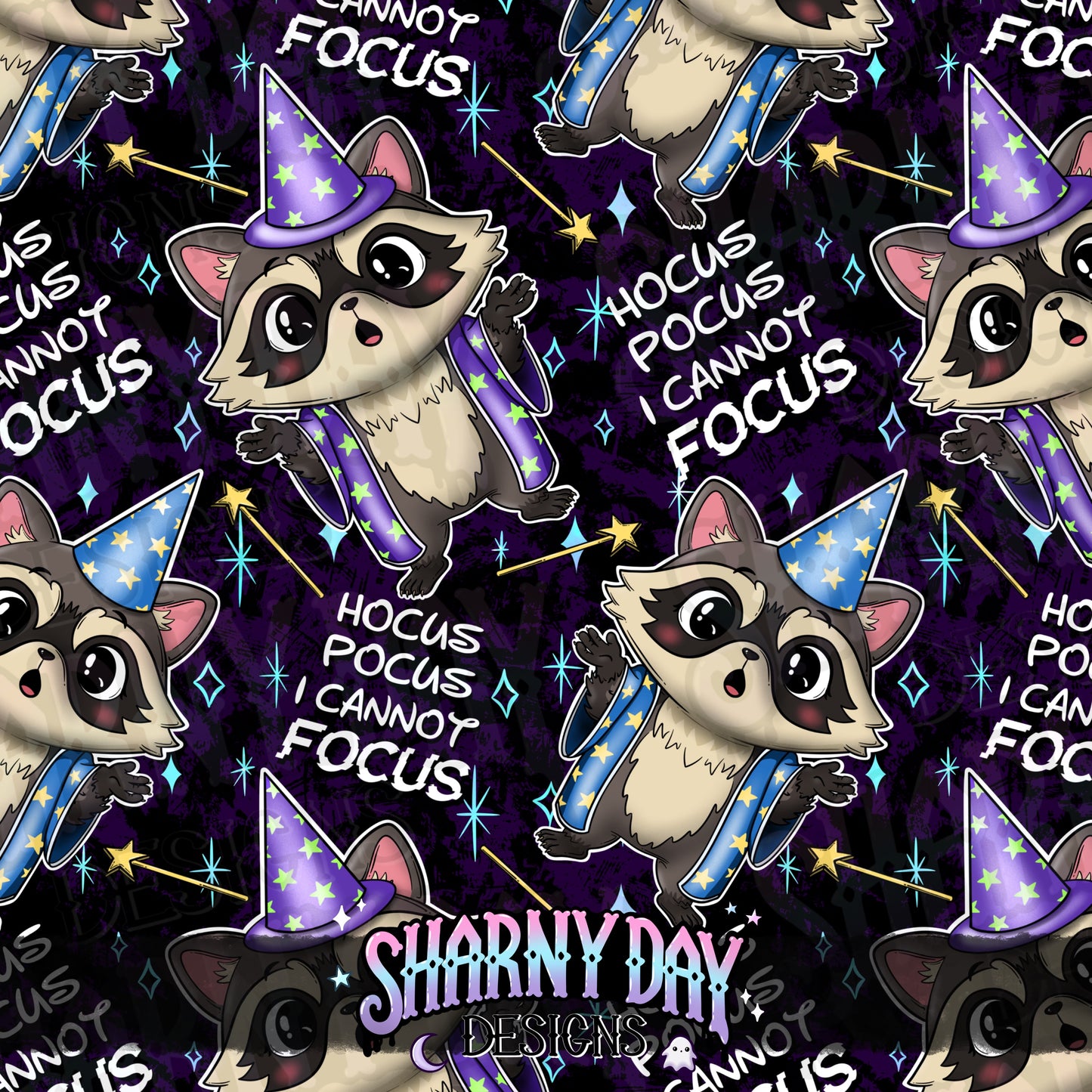 Hocus Pocus I Cannot Focus Exclusive Seamless Pattern Design