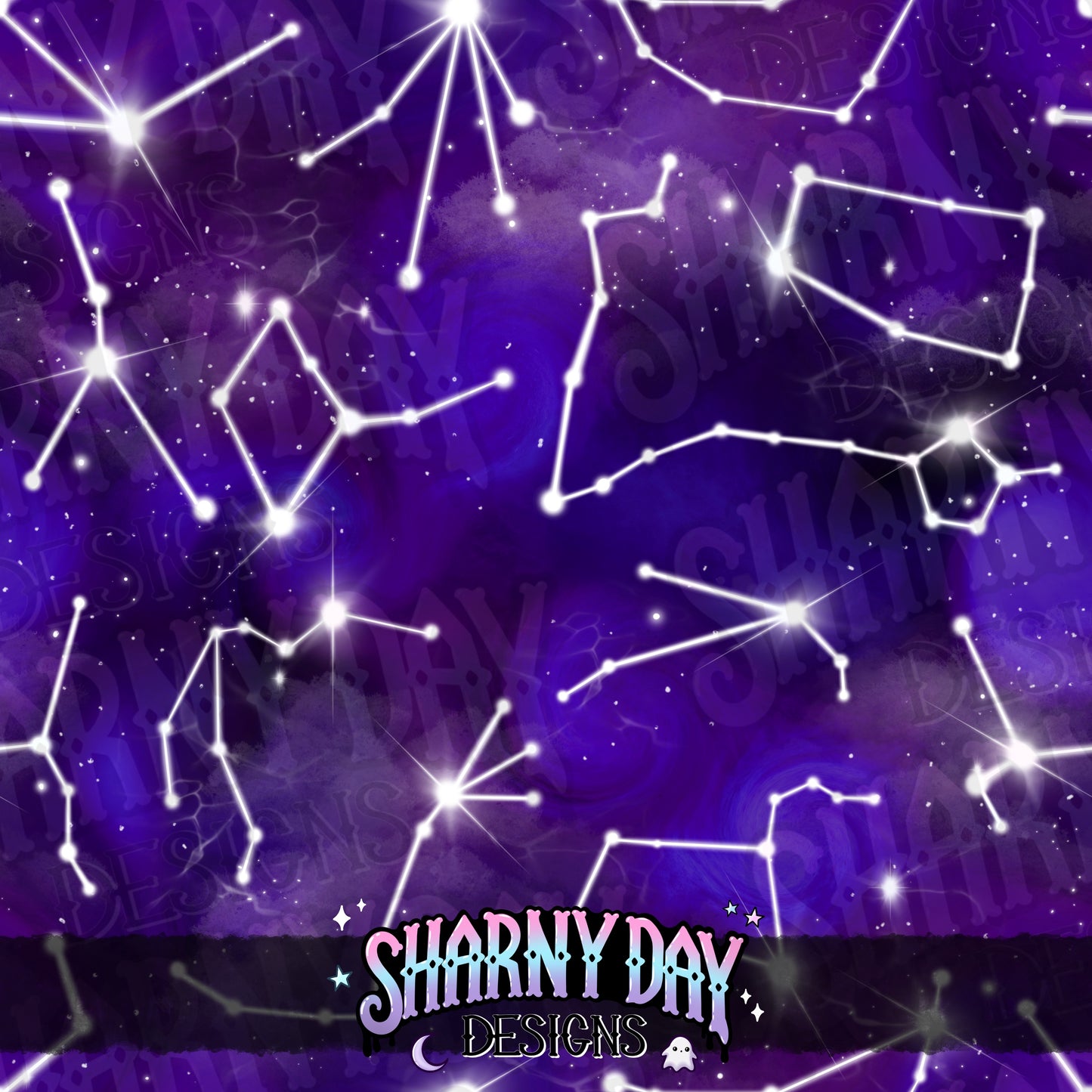 Zodiac Constellations Limited Exclusive Seamless Pattern