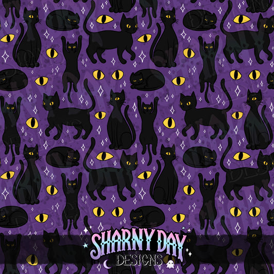 MOXTOBER - Black Cats (Shadow) - Limited Seamless Pattern Design