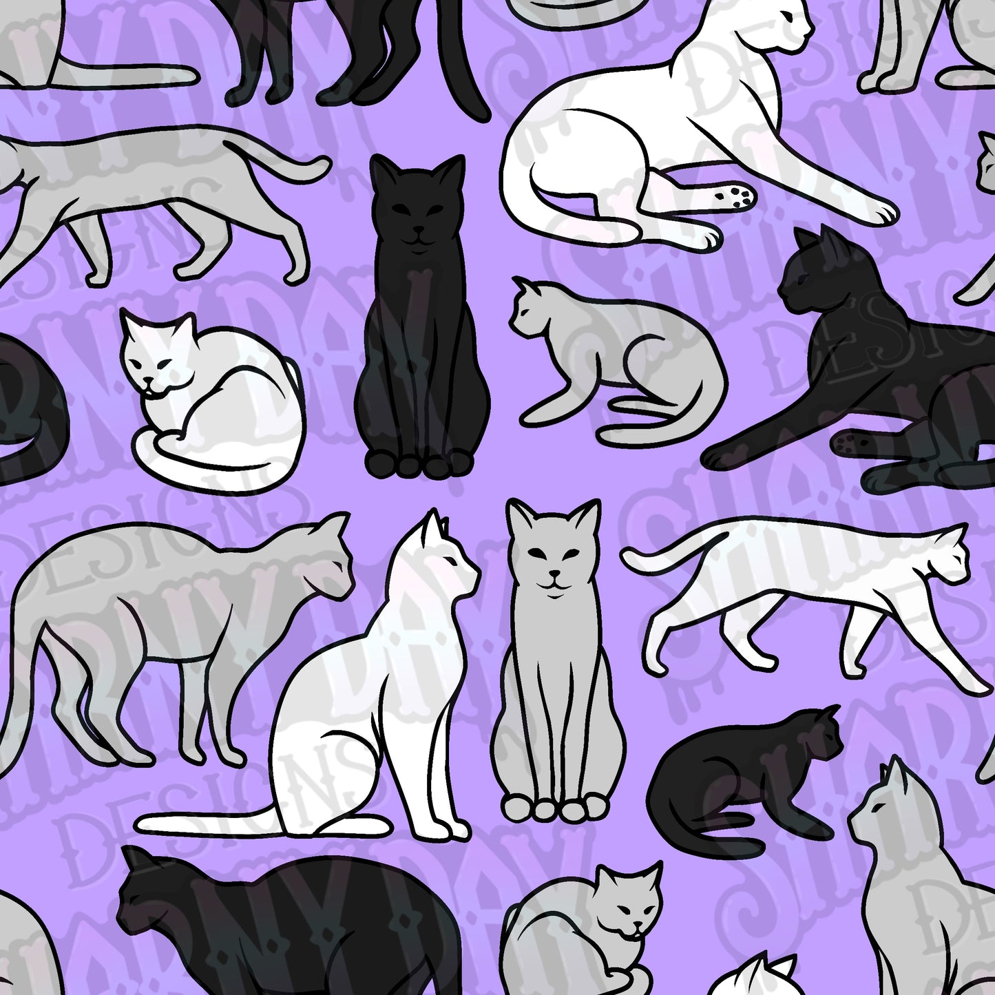 Never too Many Cats Exclusive Seamless Pattern