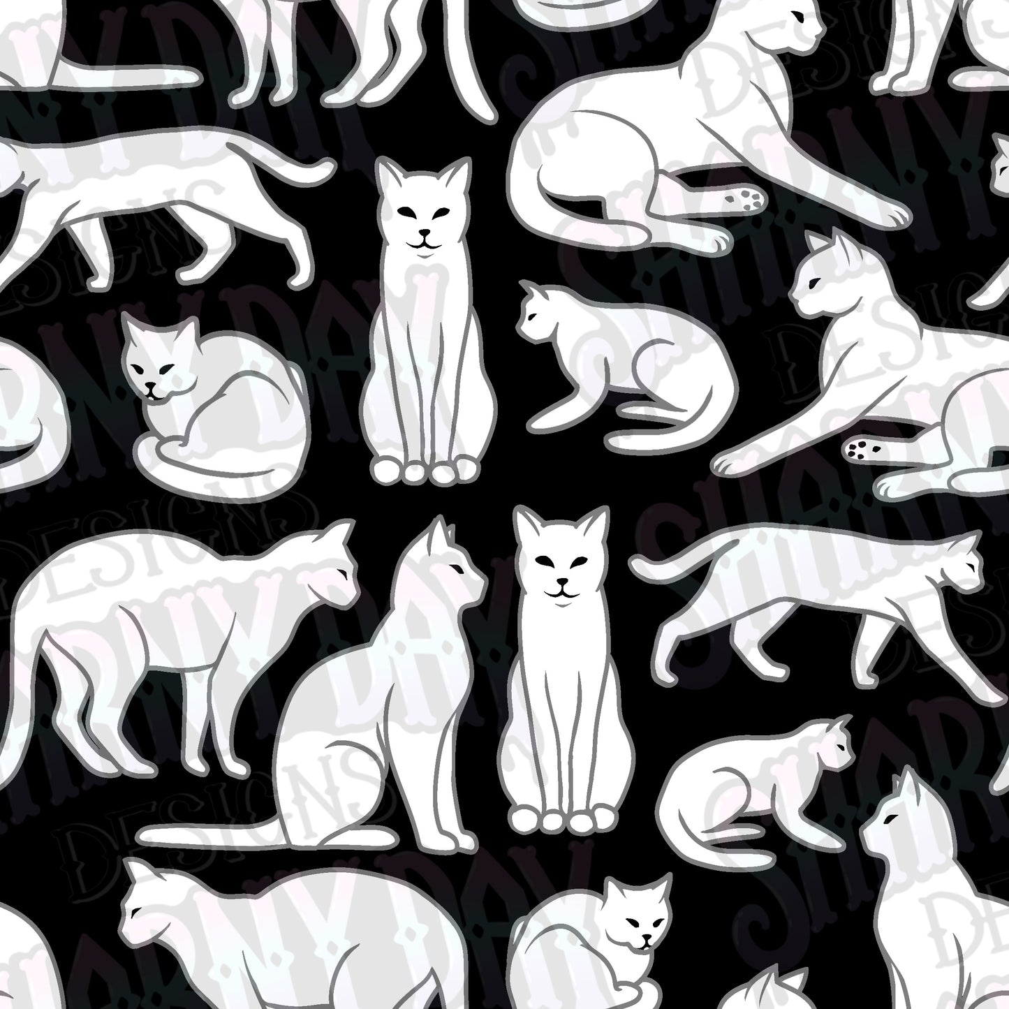 Never too Many Cats Exclusive Seamless Pattern