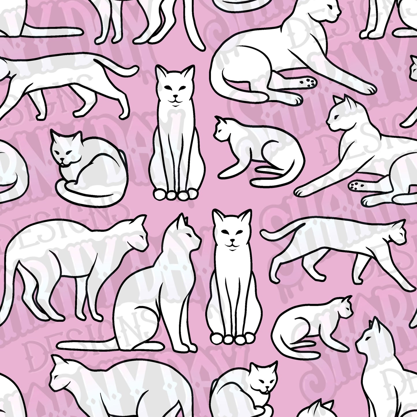 Never too Many Cats Exclusive Seamless Pattern