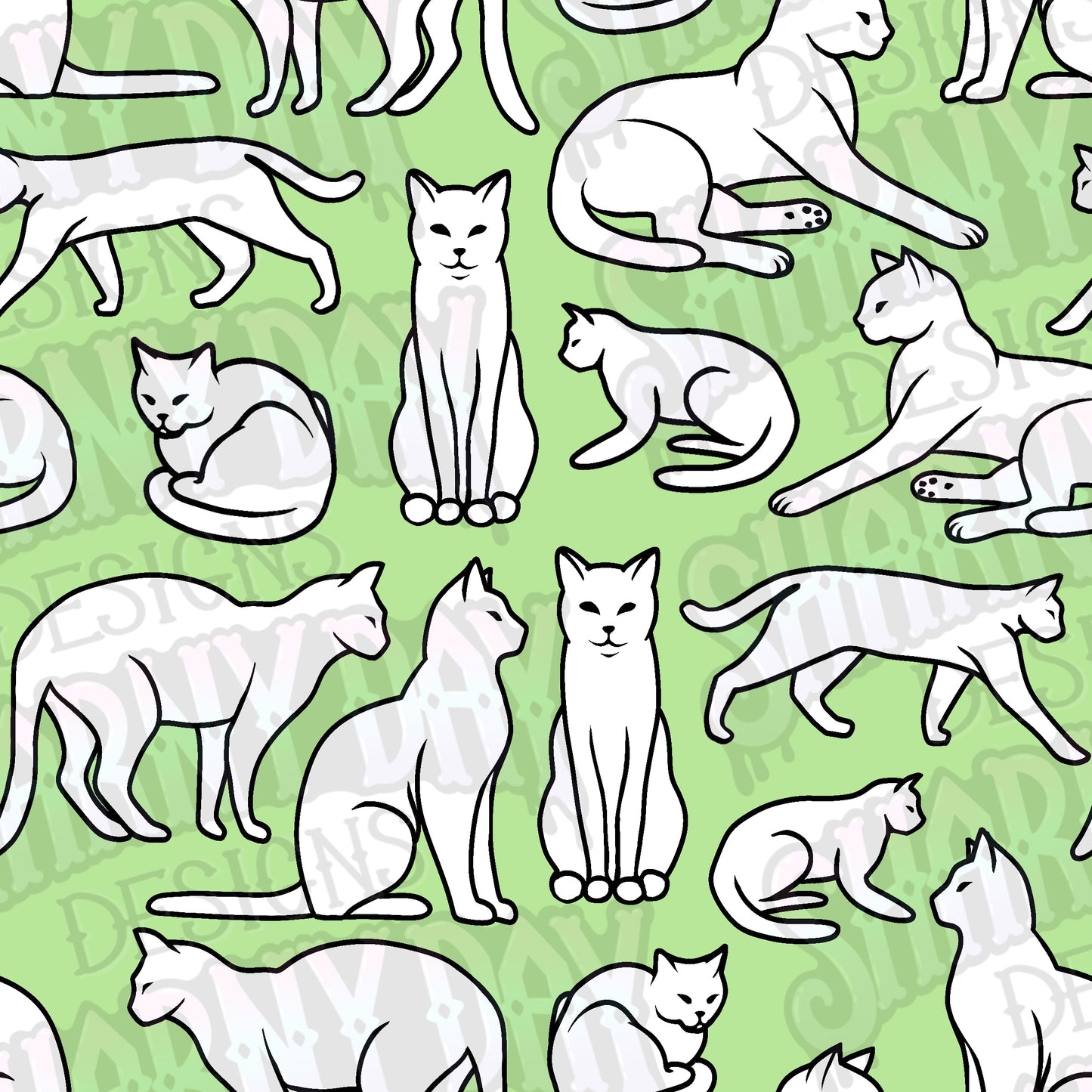 Never too Many Cats Exclusive Seamless Pattern