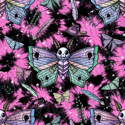 Origami Death Moths Exclusive Seamless Pattern