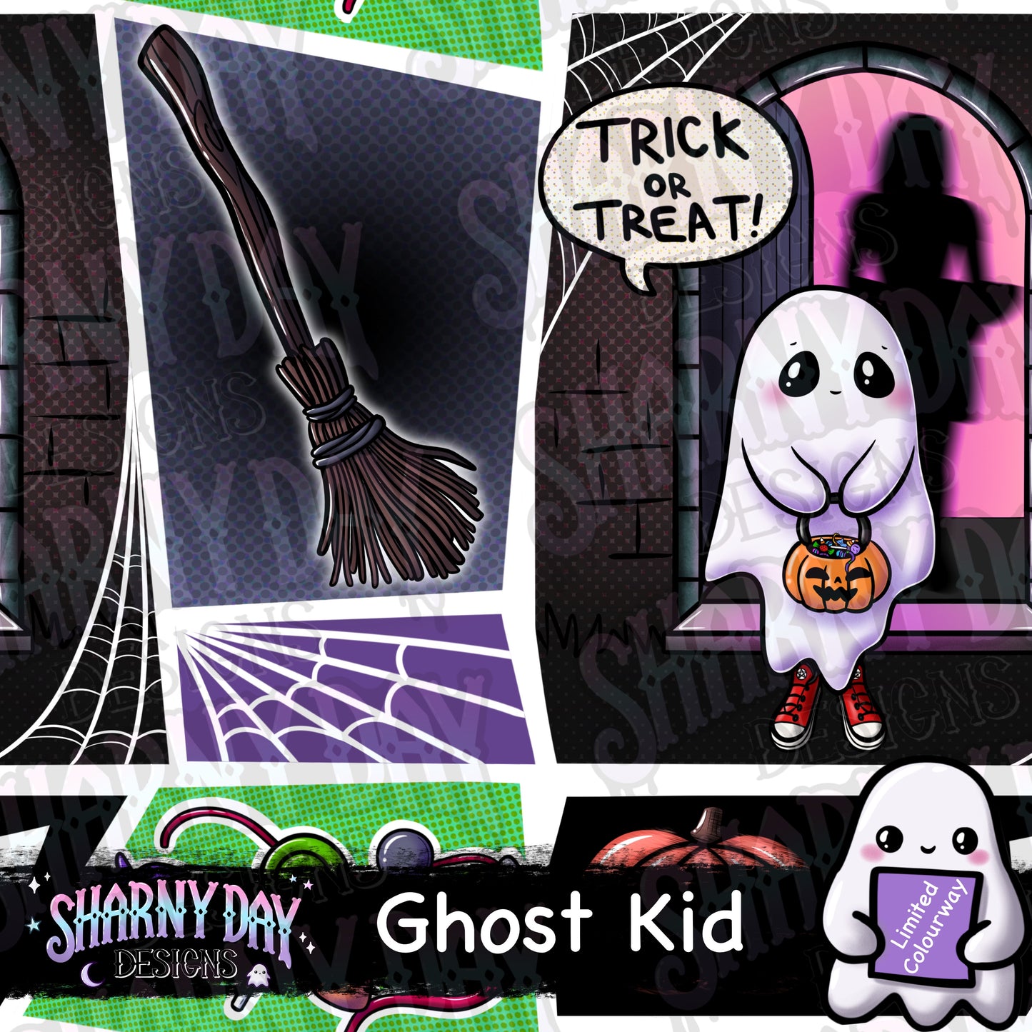 Ghost Kid Limited Exclusive Seamless Pattern