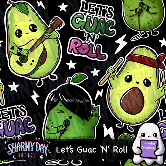 Let’s Guac ‘N’ Roll Exclusive Seamless Pattern Design