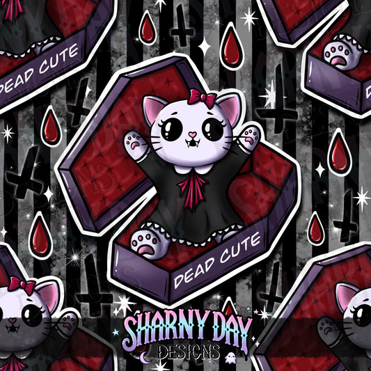 HEXTOBER - Coffin Kitty Exclusive Seamless Pattern Design