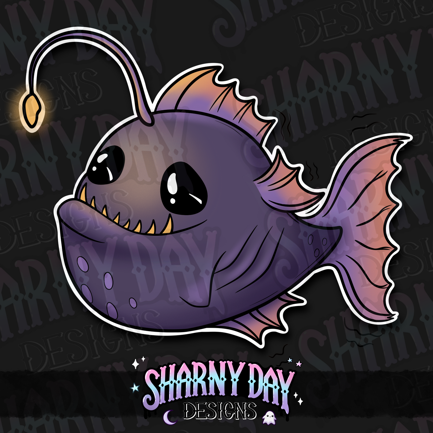 Cute Angler Fish non-exclusive PNG