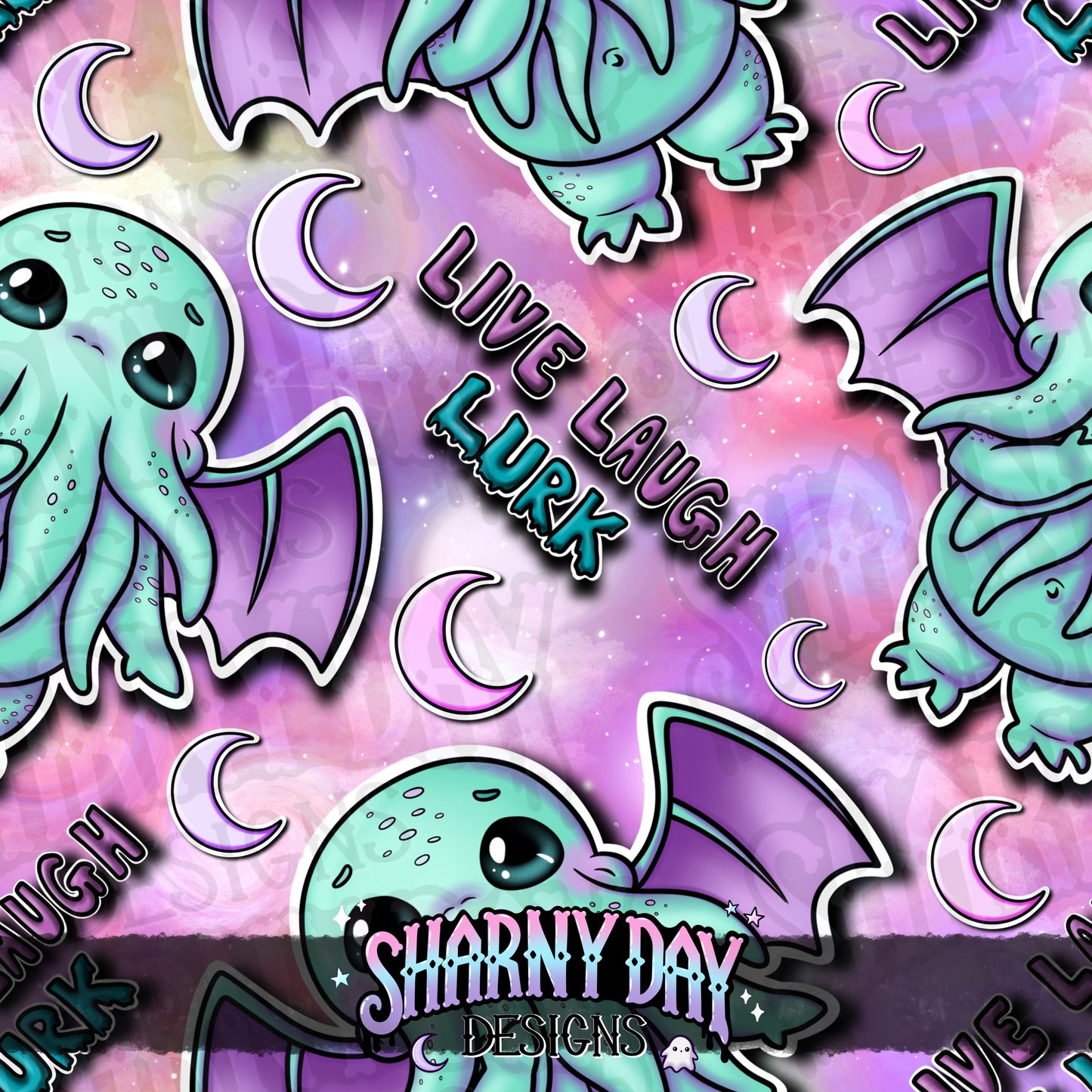 HEXTOBER - Eldritch Kawaii Cthulhu Limited Exclusive Seamless Pattern