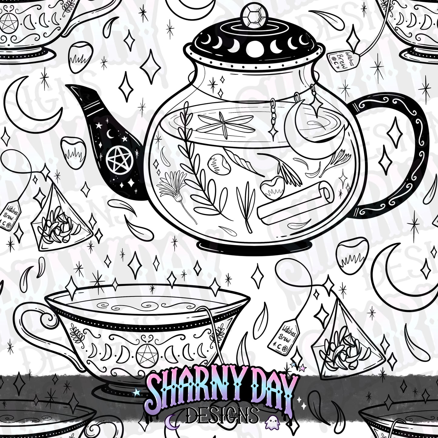 HEXTOBER - Witches Brew non-exclusive Seamless Pattern Design