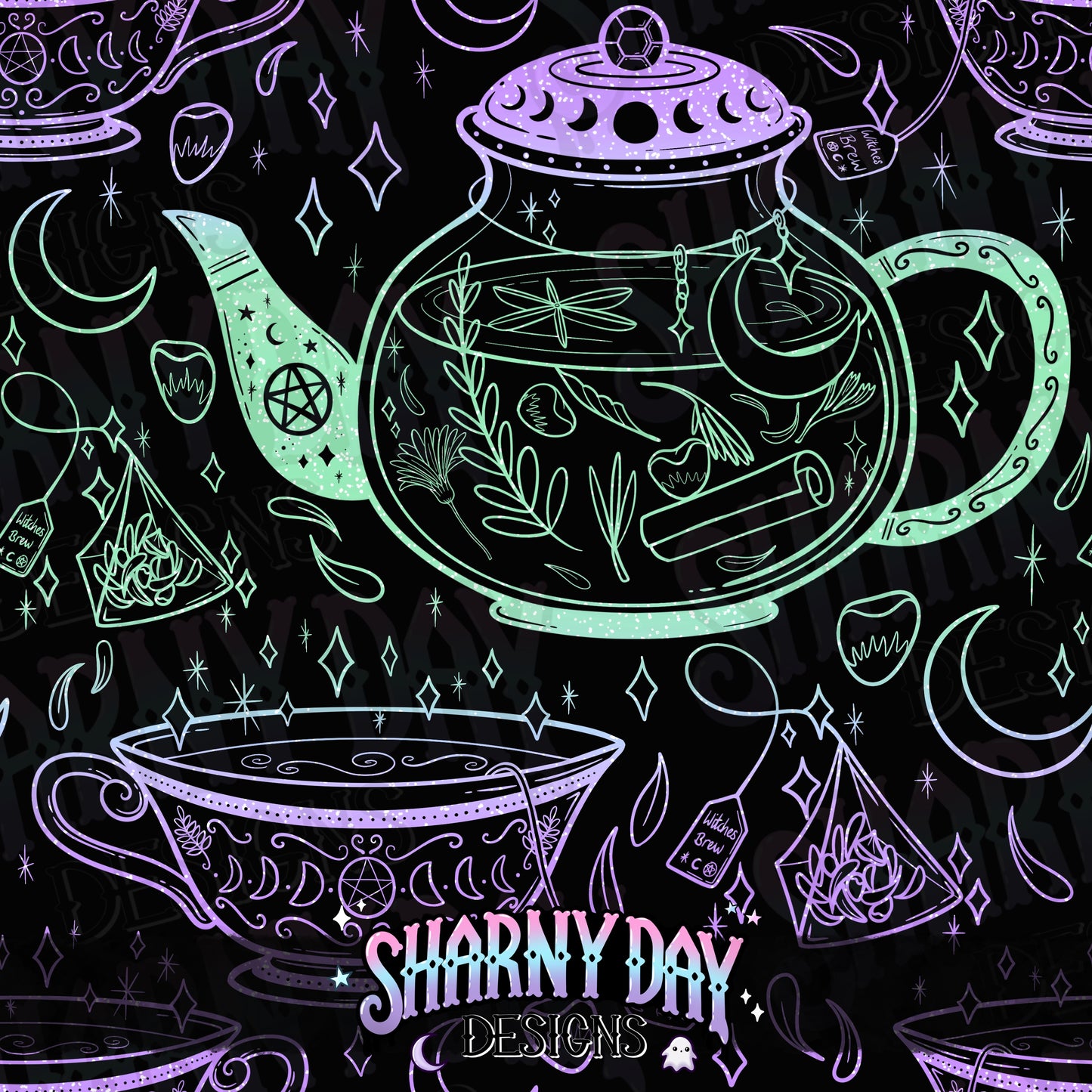 HEXTOBER - Witches Brew non-exclusive Seamless Pattern Design