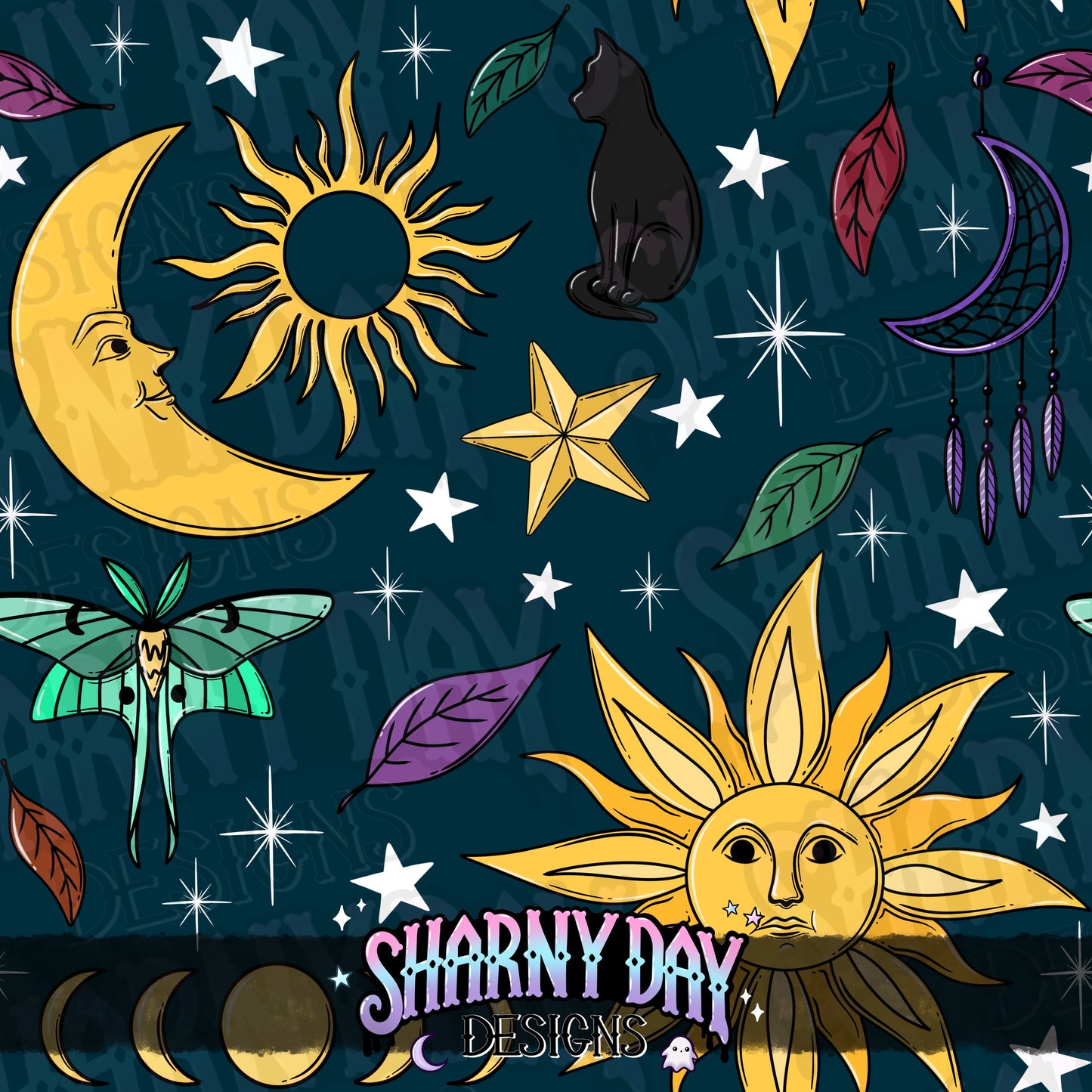 Colour Whimsy and Wonderful non-exclusive Seamless Pattern Design