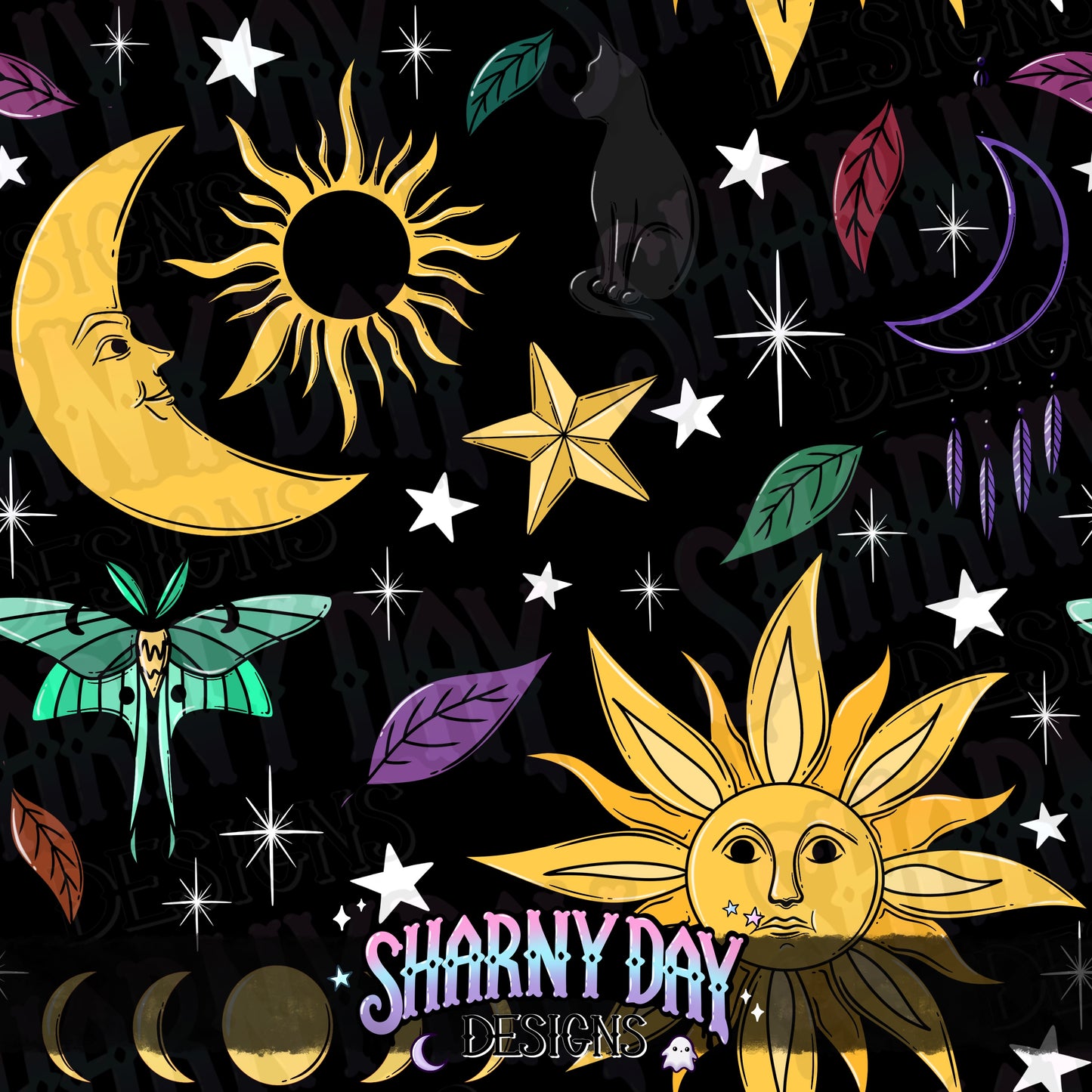 Colour Whimsy and Wonderful non-exclusive Seamless Pattern Design