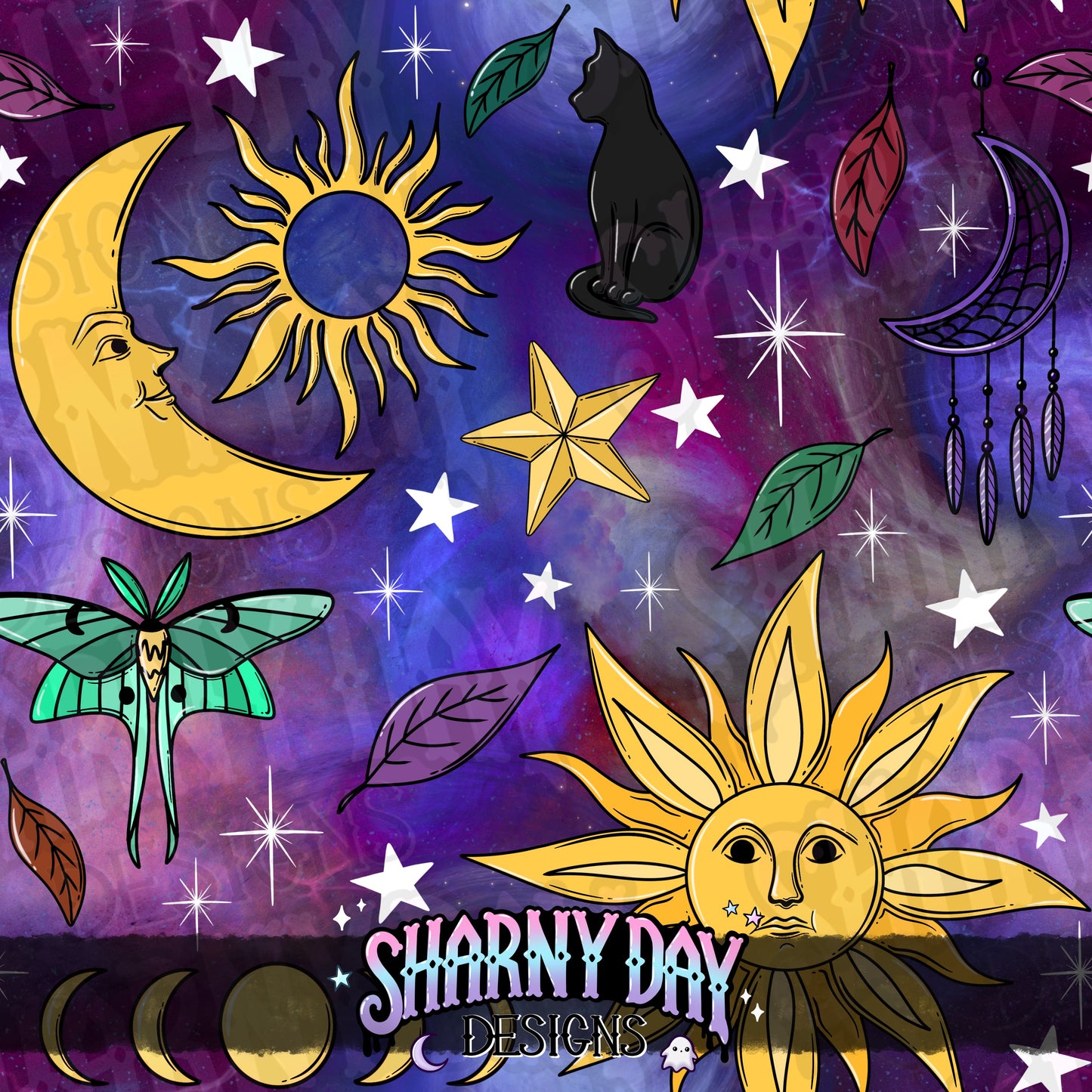 Colour Whimsy and Wonderful non-exclusive Seamless Pattern Design