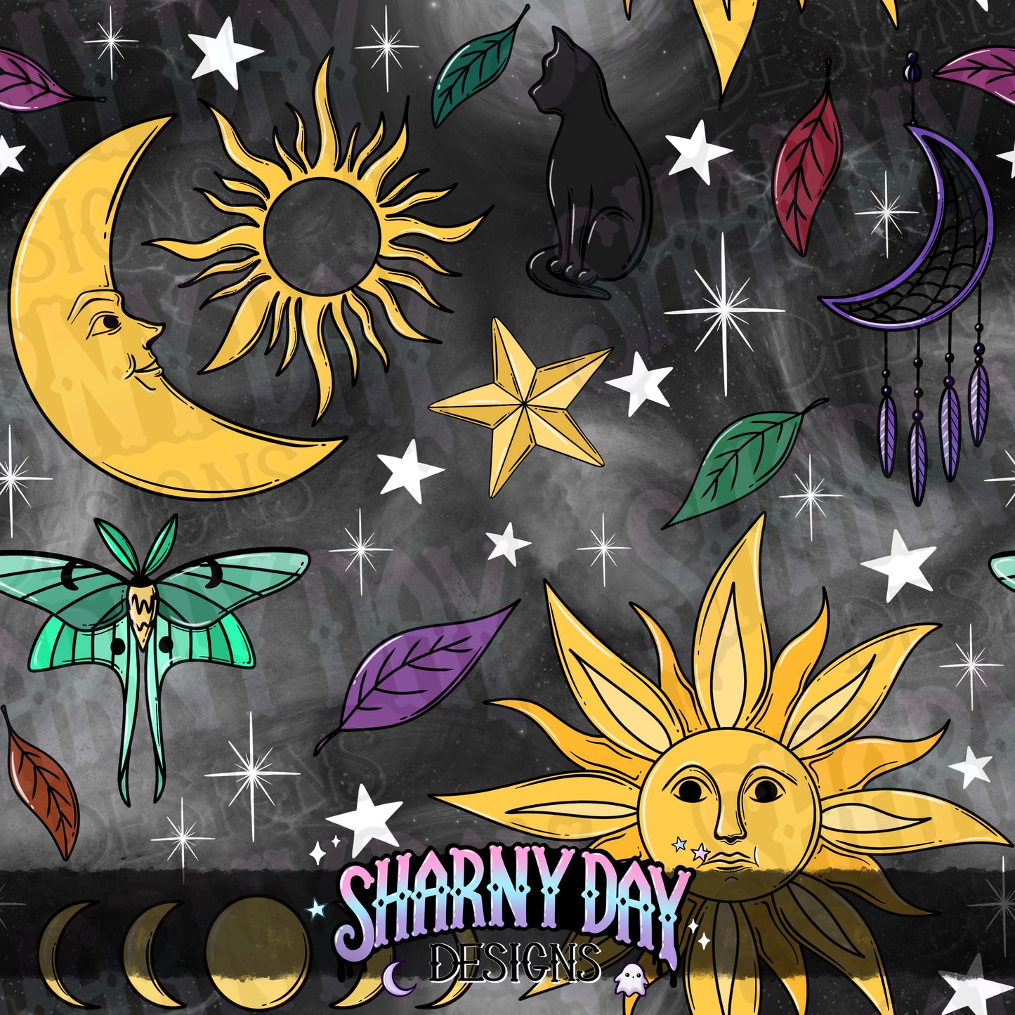 Colour Whimsy and Wonderful non-exclusive Seamless Pattern Design