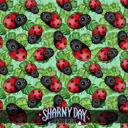 Happy Ladybug Exclusive Seamless Pattern Design