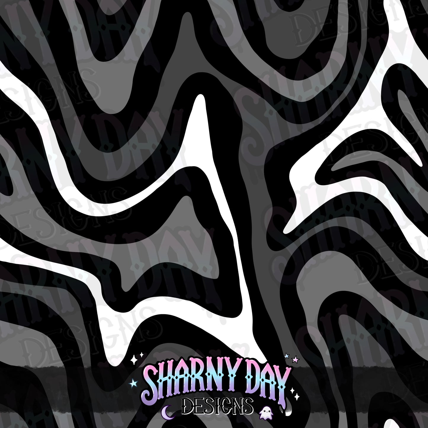 Retro Swirly Vibes Exclusive Seamless Pattern Design