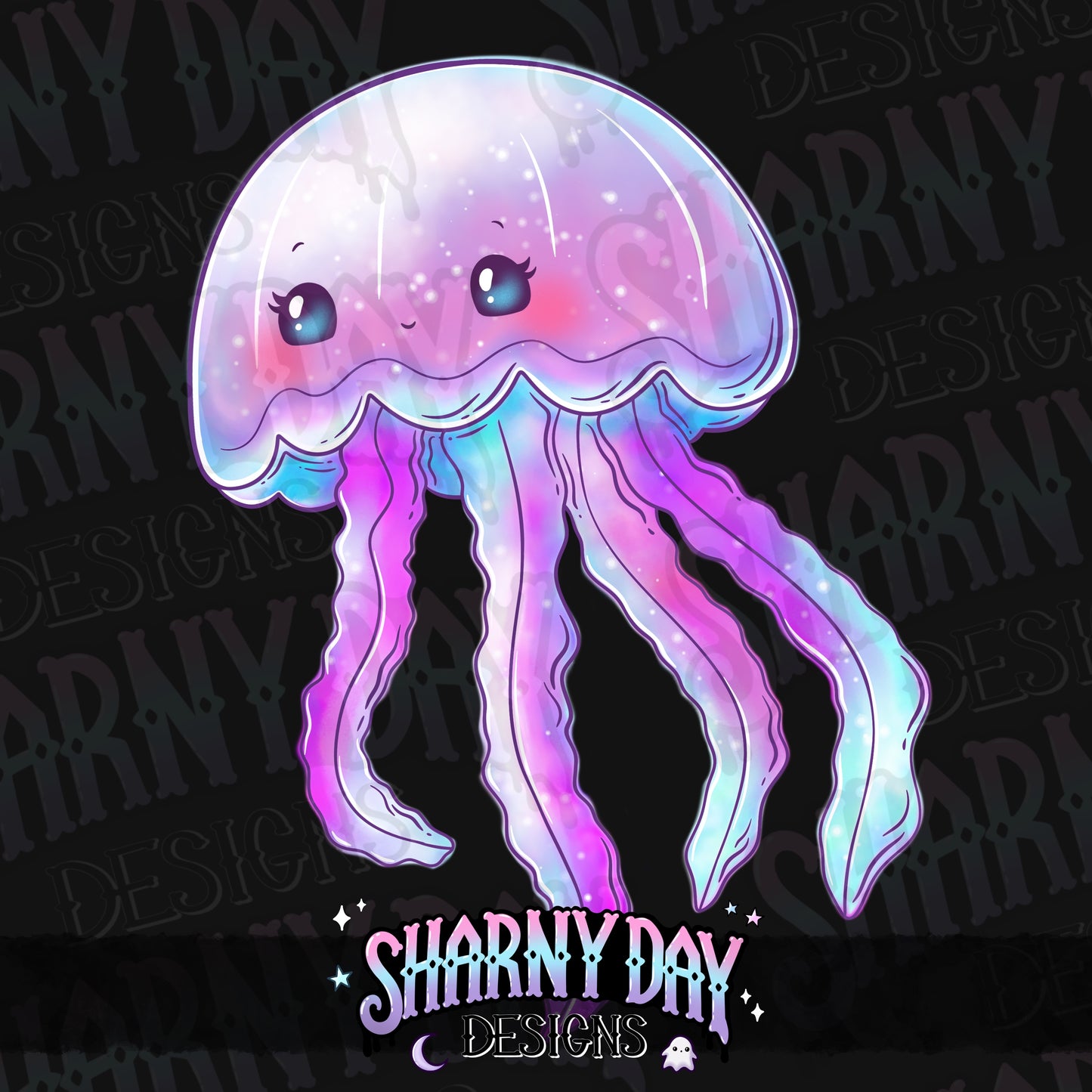 Kawaii Jellyfish non-exclusive PNG