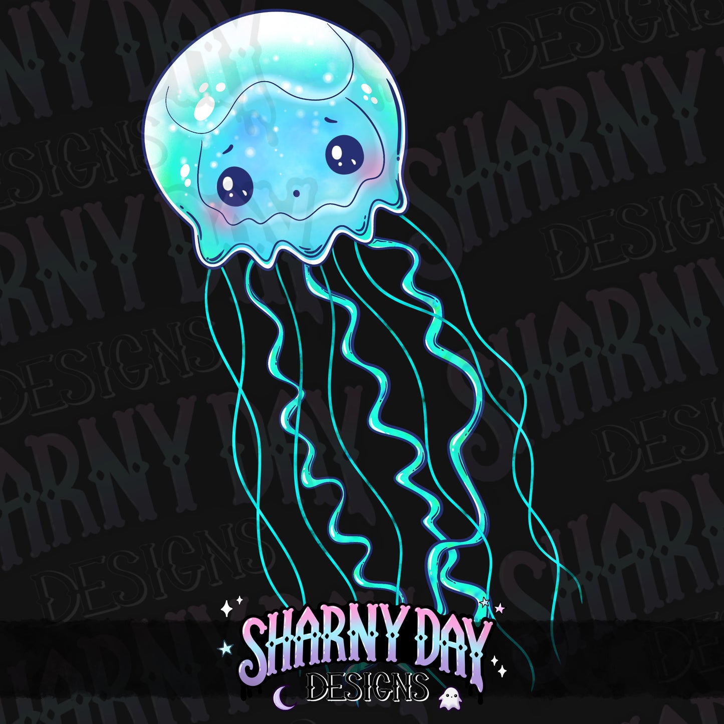 Kawaii Jellyfish non-exclusive PNG