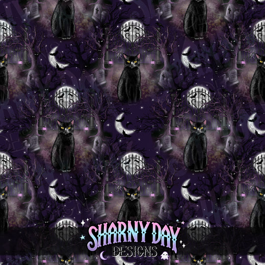 HEXTOBER - In the Cemetery non-exclusive Seamless Pattern Design