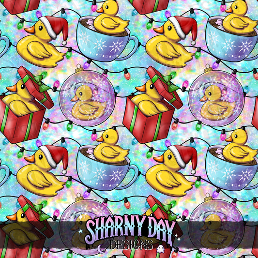 Holiday Rubber Ducks - Exclusive Seamless Pattern Design