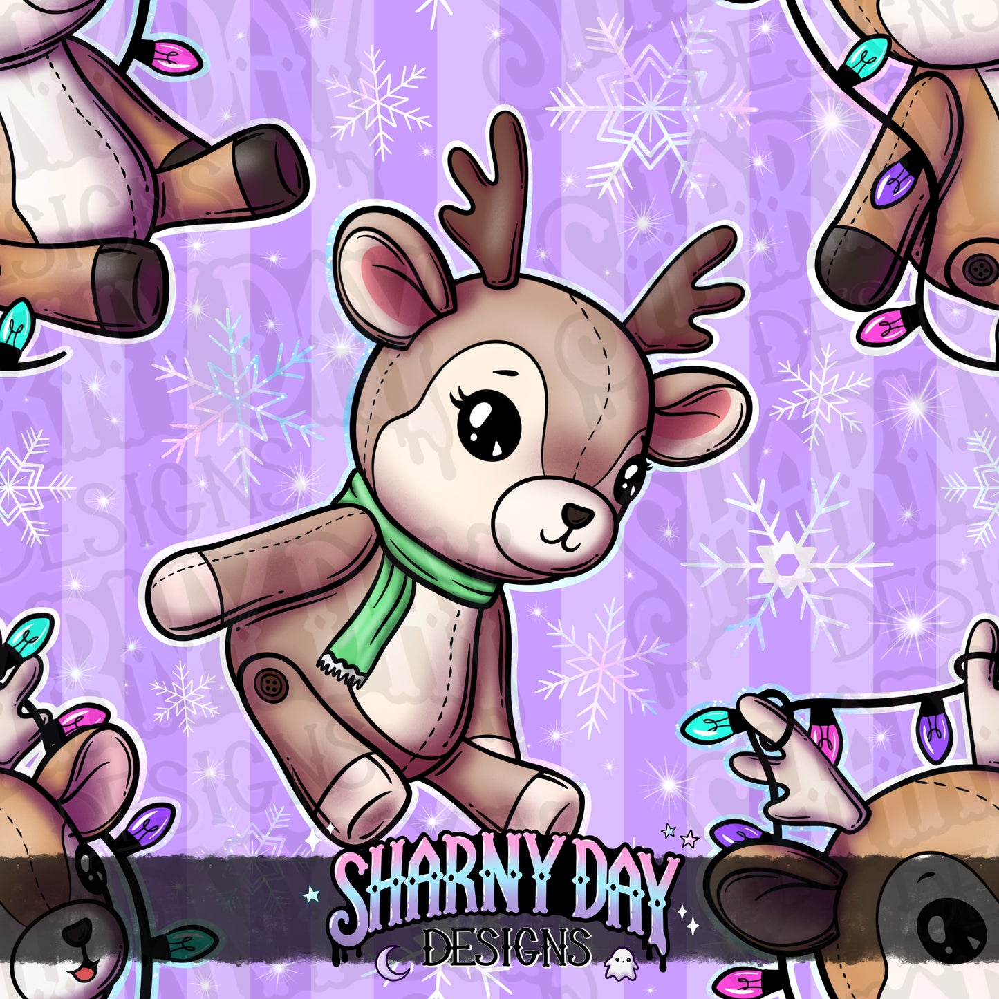 Reindeer Plushies - Exclusive Seamless Pattern Design