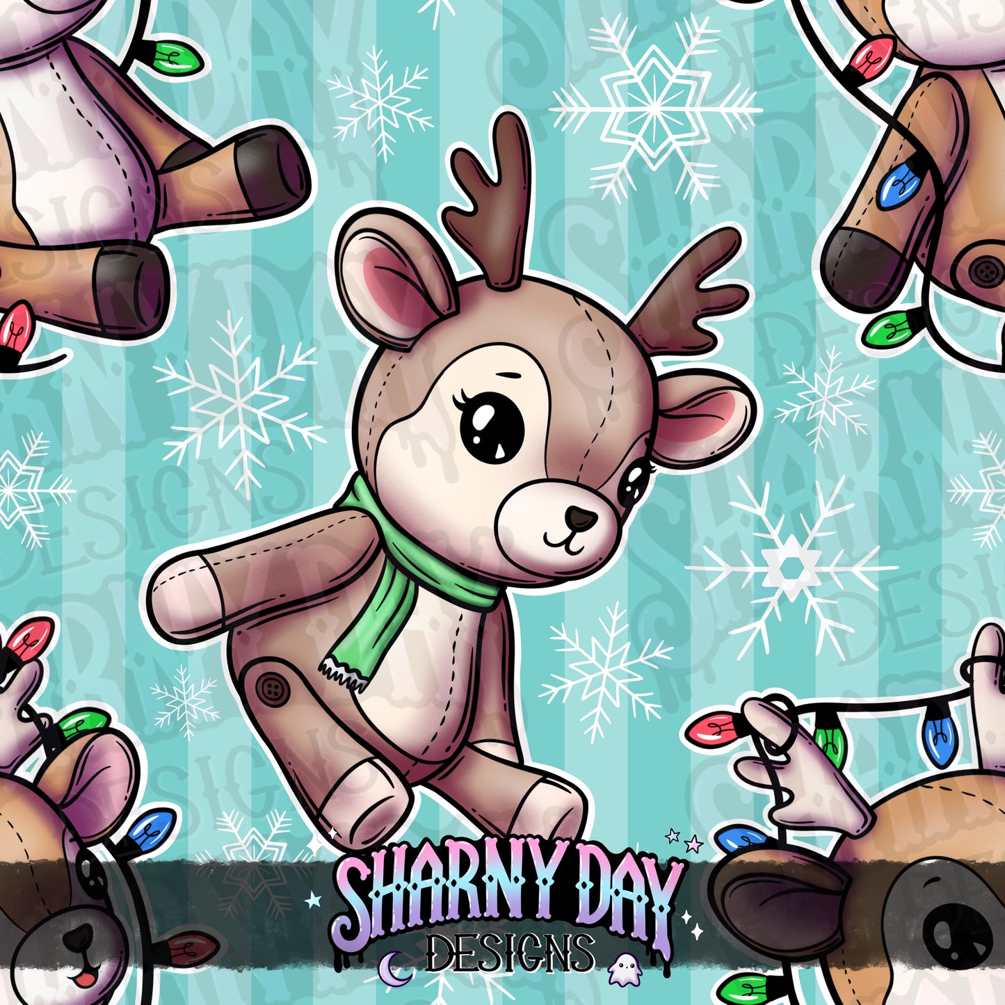 Reindeer Plushies - Exclusive Seamless Pattern Design